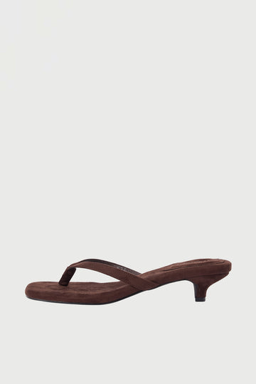 Therapy Heatwave Thong Heel Chocolate Microsuede