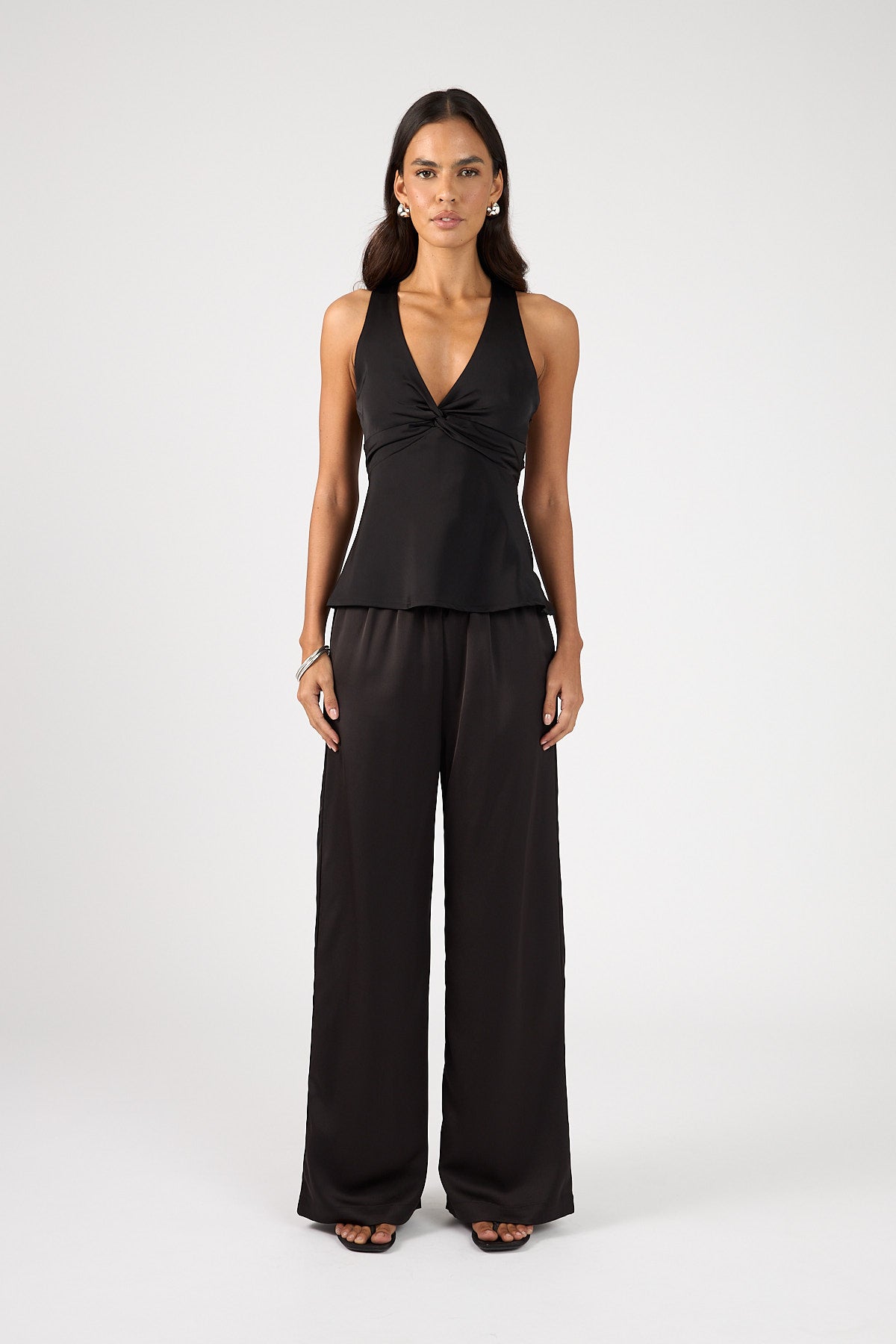 Perfect Stranger Ellie Twist Halter Top Black