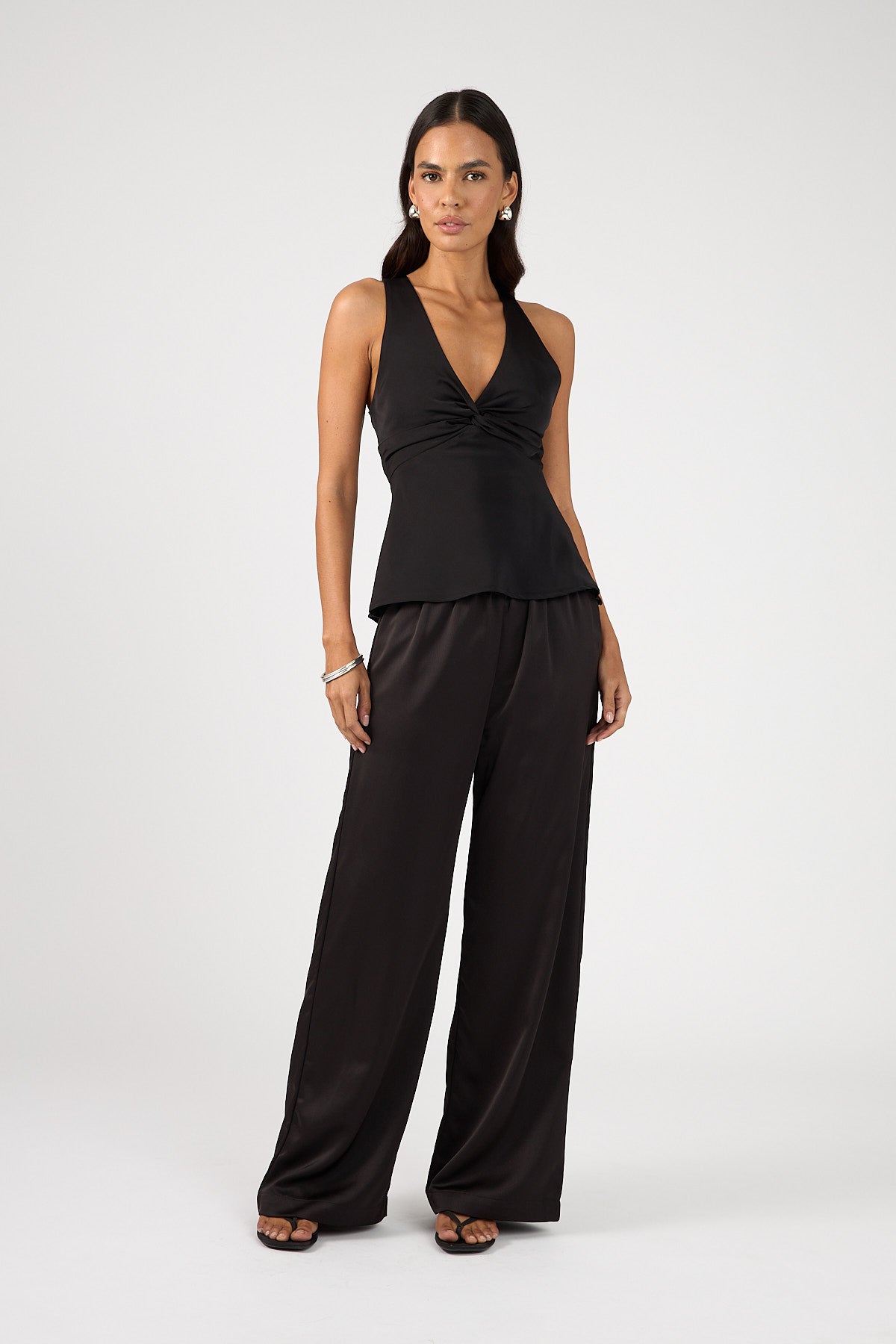 Perfect Stranger Ellie Twist Halter Top Black