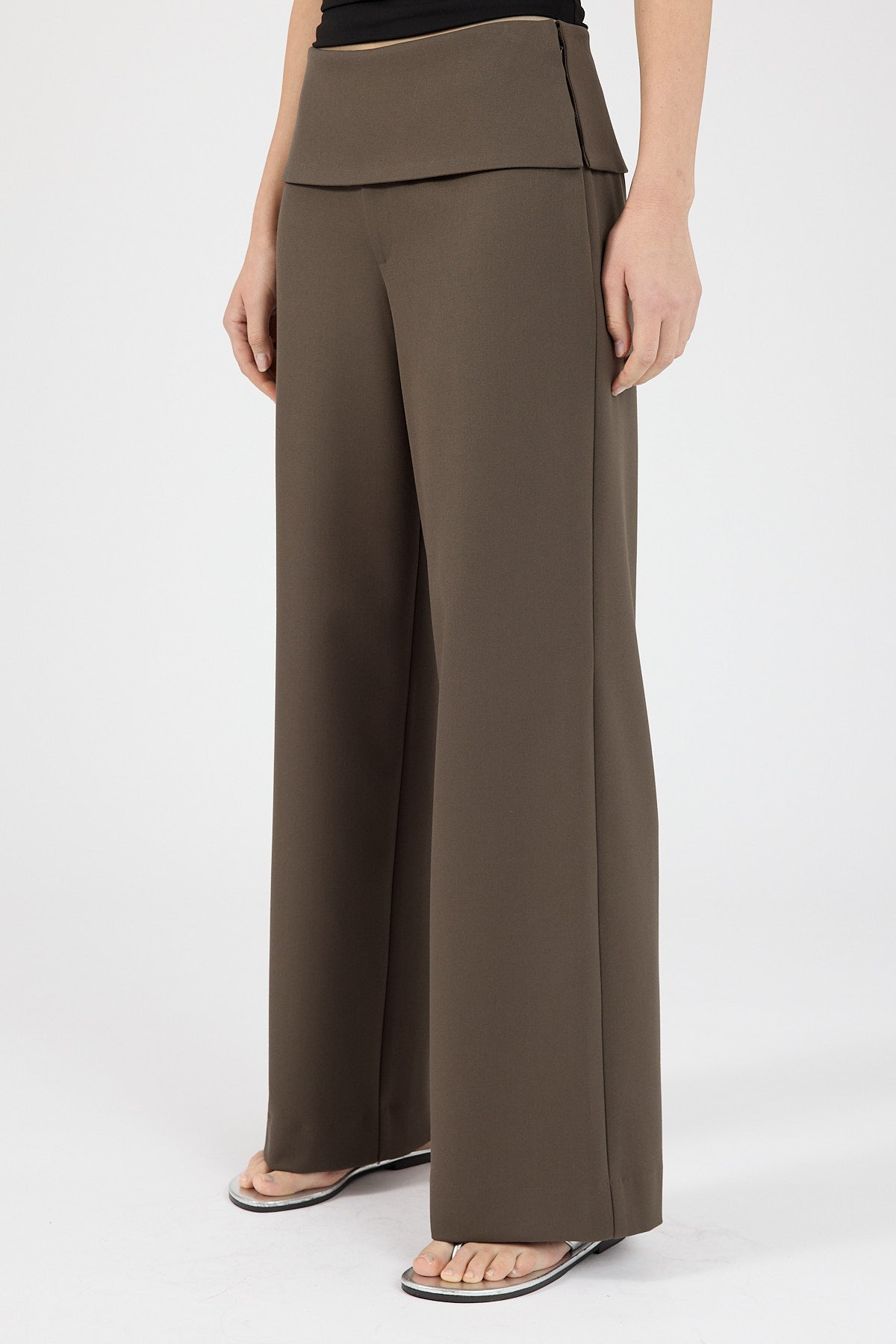 Perfect Stranger Vaila Fold Over Pant Taupe