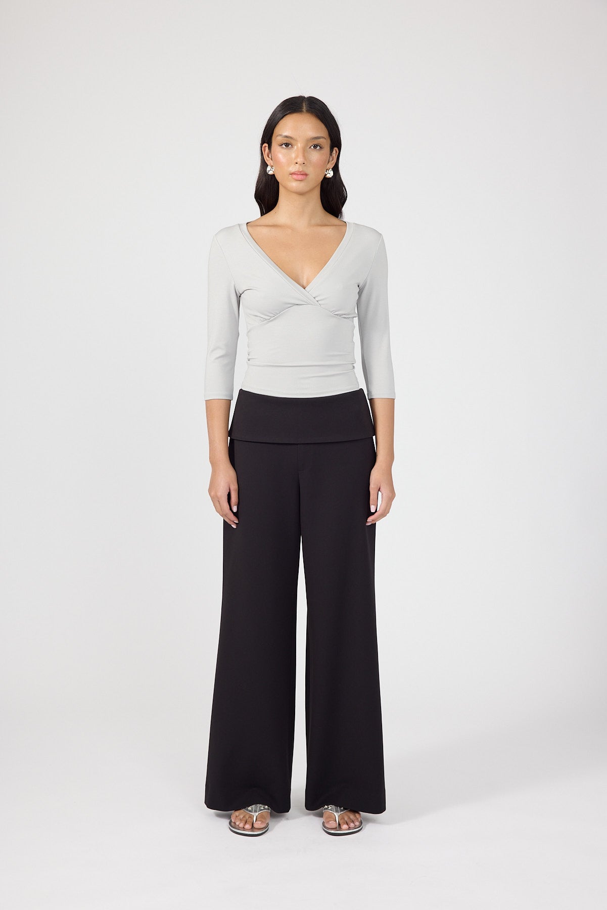 Perfect Stranger Vaila Fold Over Pant Black