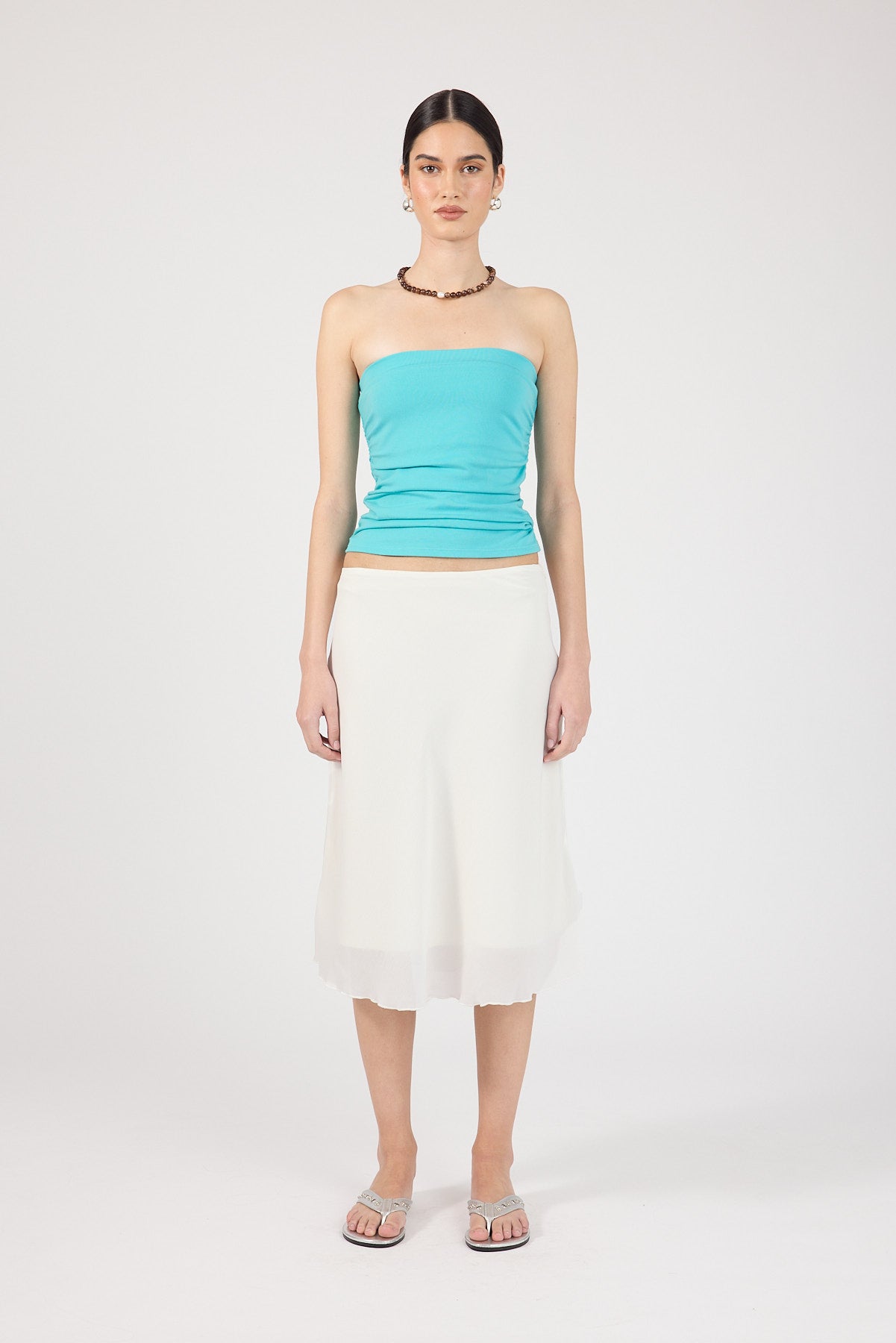 Perfect Stranger Zadie Strapless Tube Top Teal