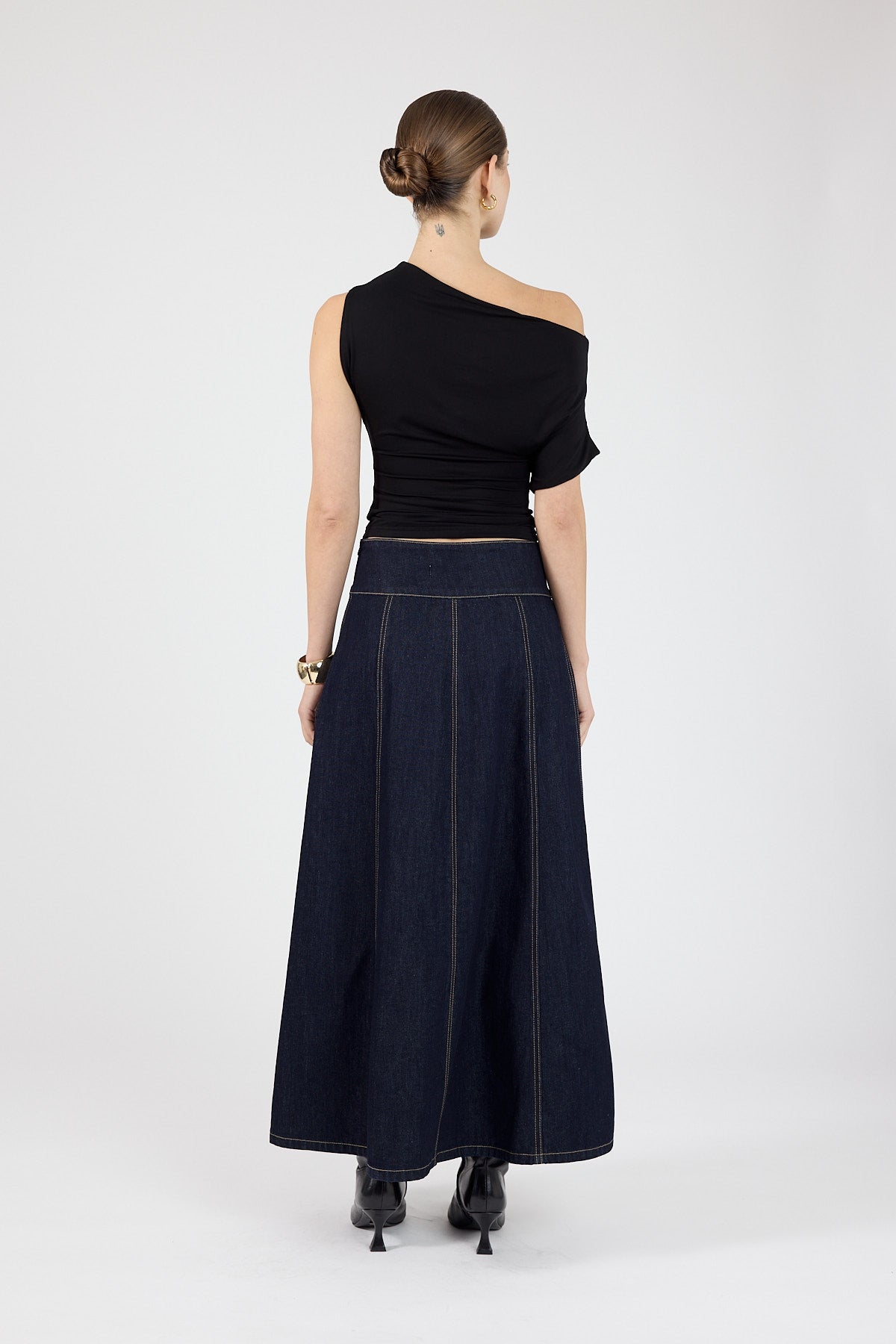 Perfect Stranger Elijah Denim Maxi Skirt Indigo