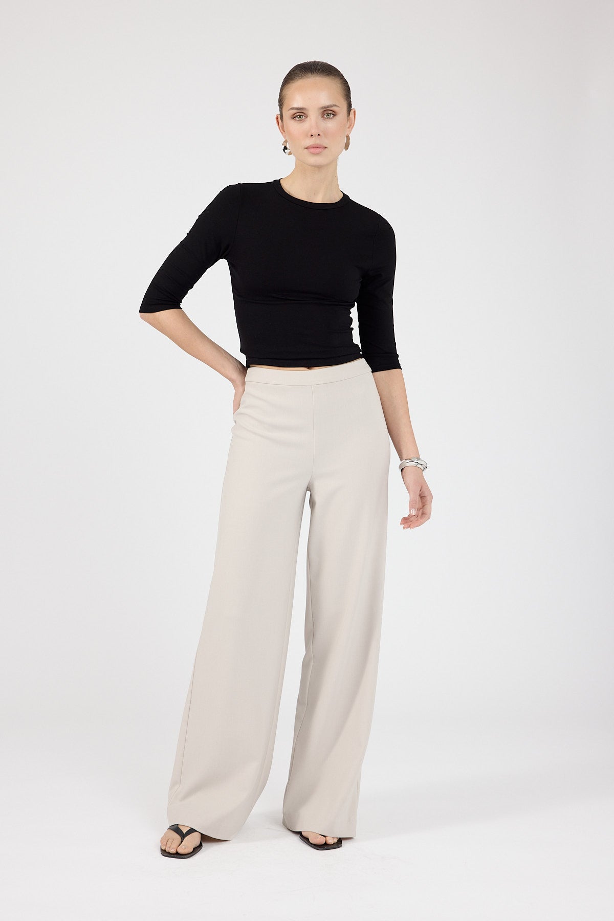 Perfect Stranger Kailani High Rise Pants Stone