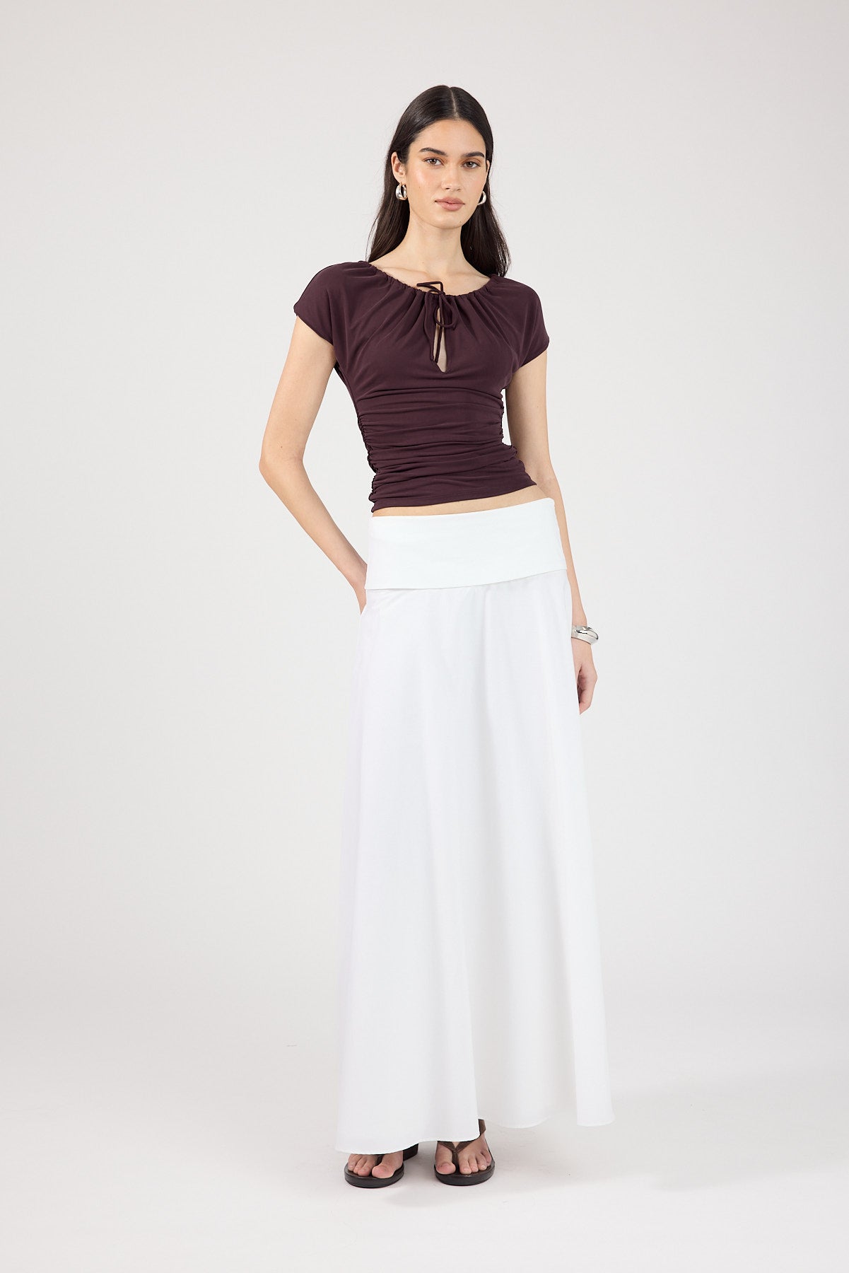 Perfect Stranger Vivienne Maxi Skirt White
