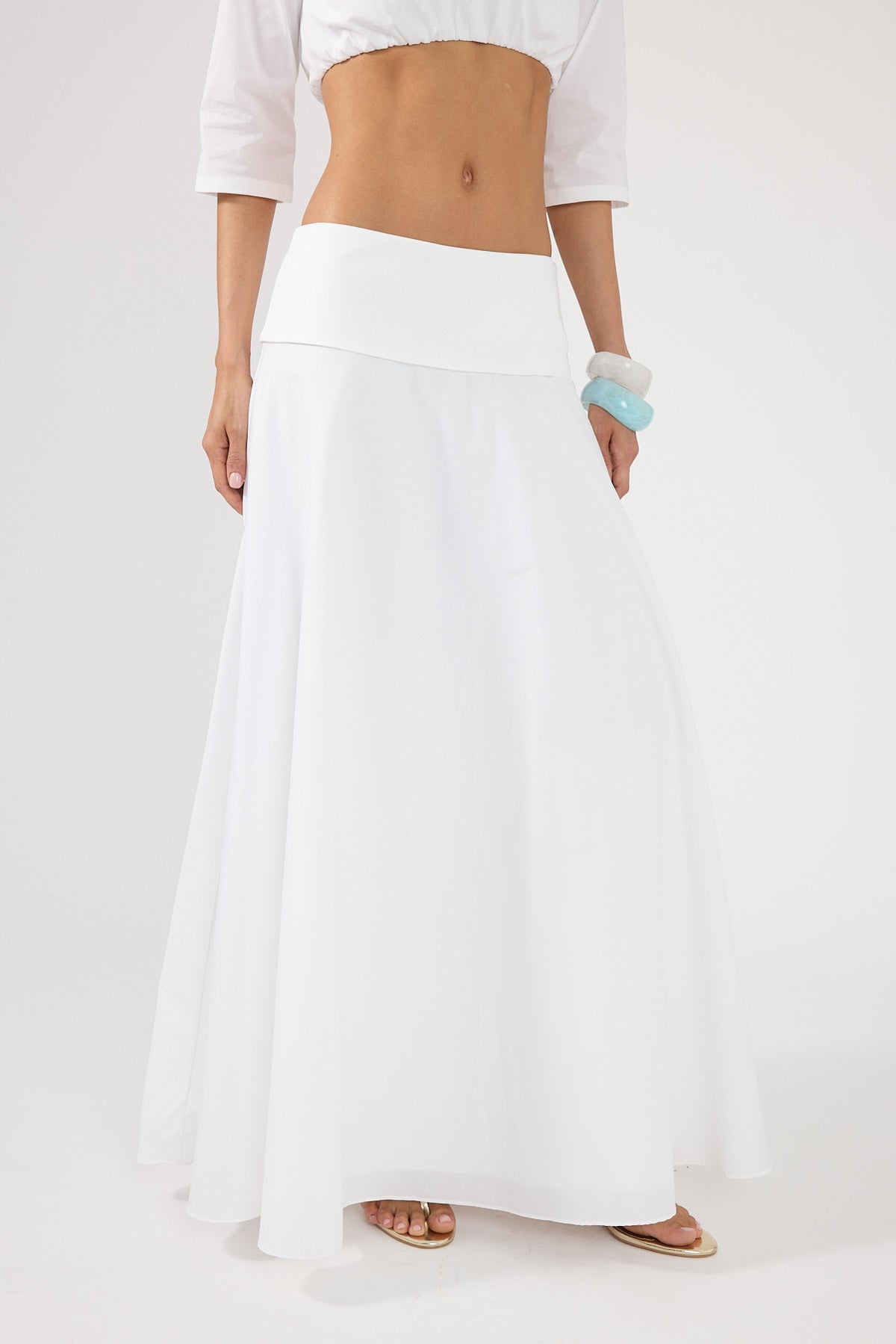Perfect Stranger Vivienne Maxi Skirt White