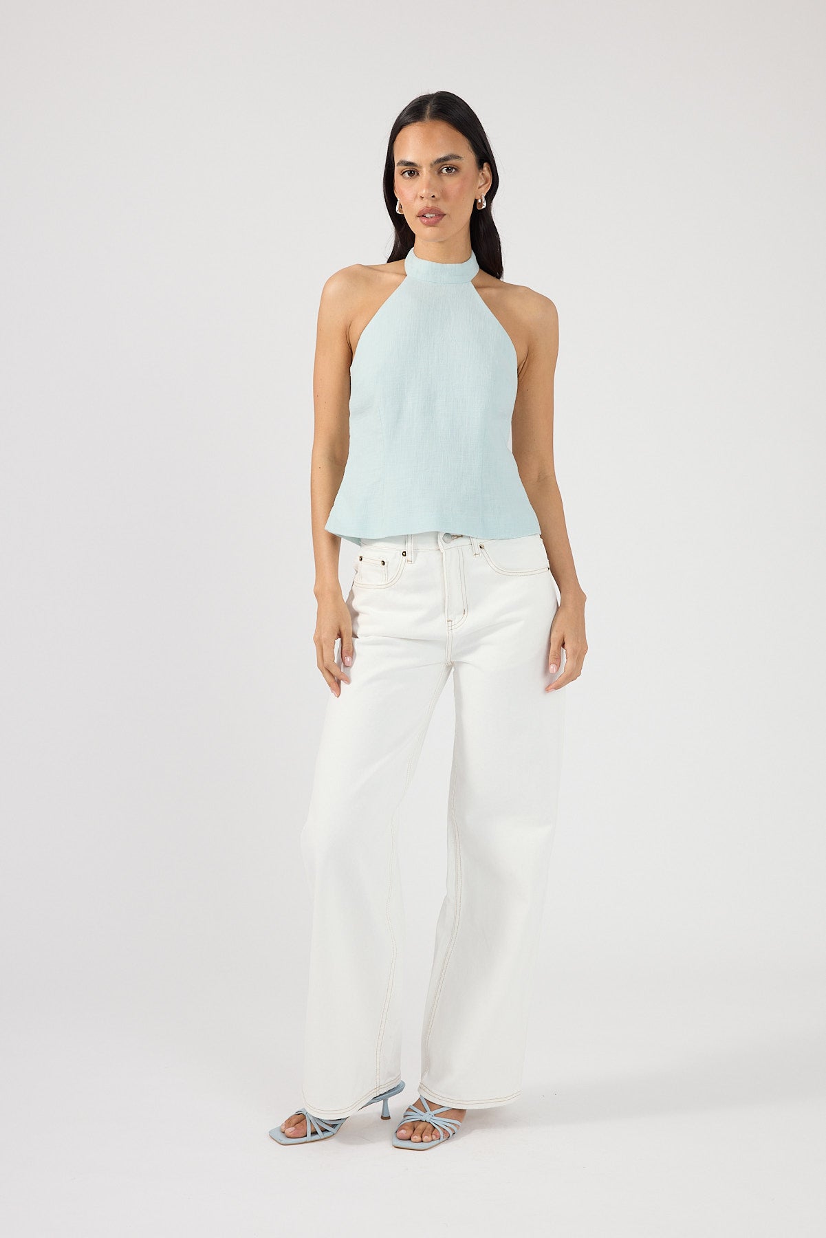 Perfect Stranger Posey Halter Top Aqua