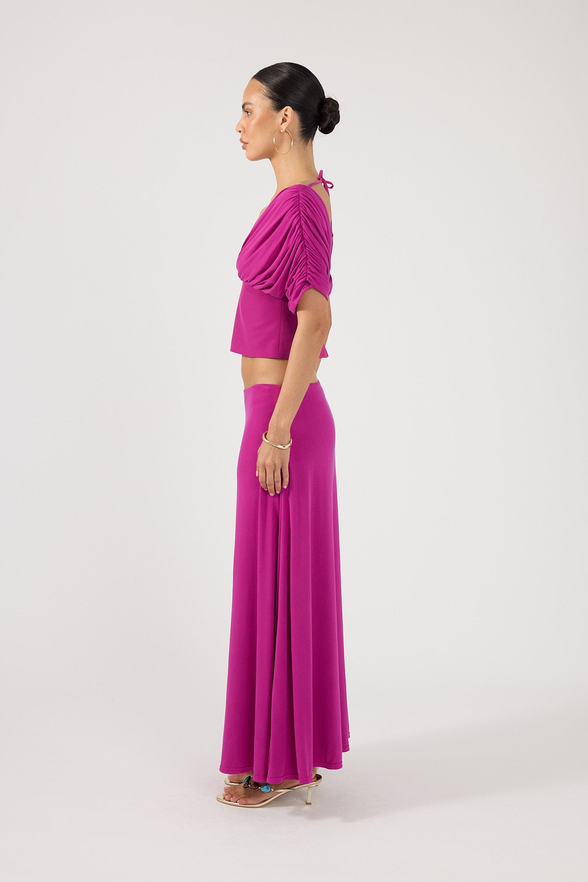 Perfect Stranger Caspian Maxi Skirt Magenta