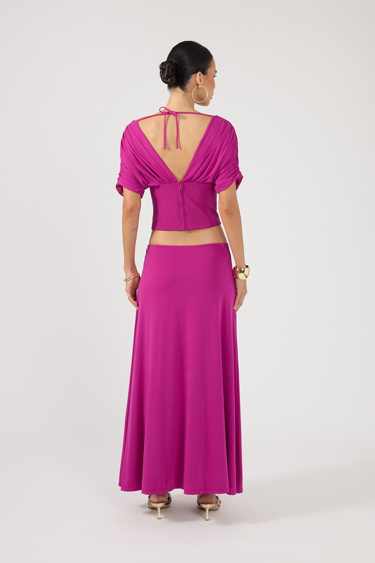 Perfect Stranger Caspian Maxi Skirt Magenta
