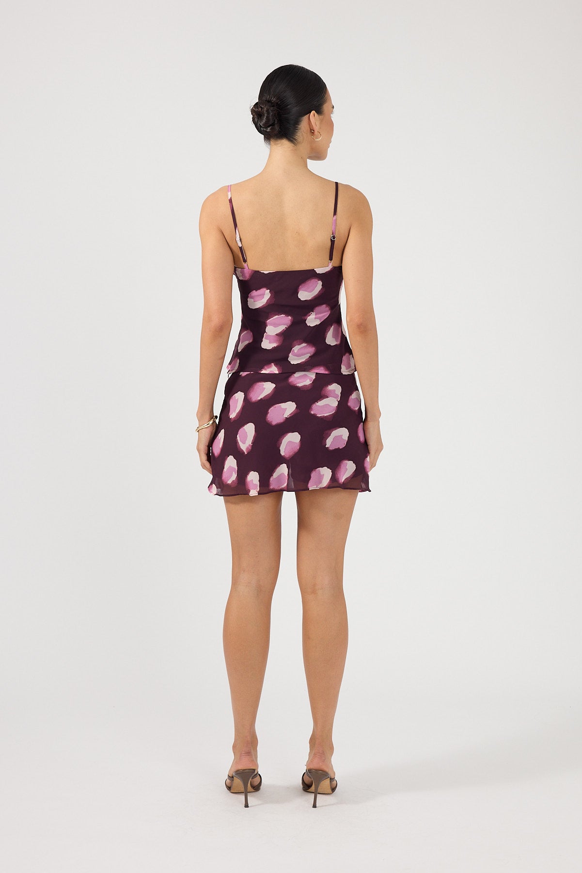 Perfect Stranger Jemma Tie Skort Plum Print