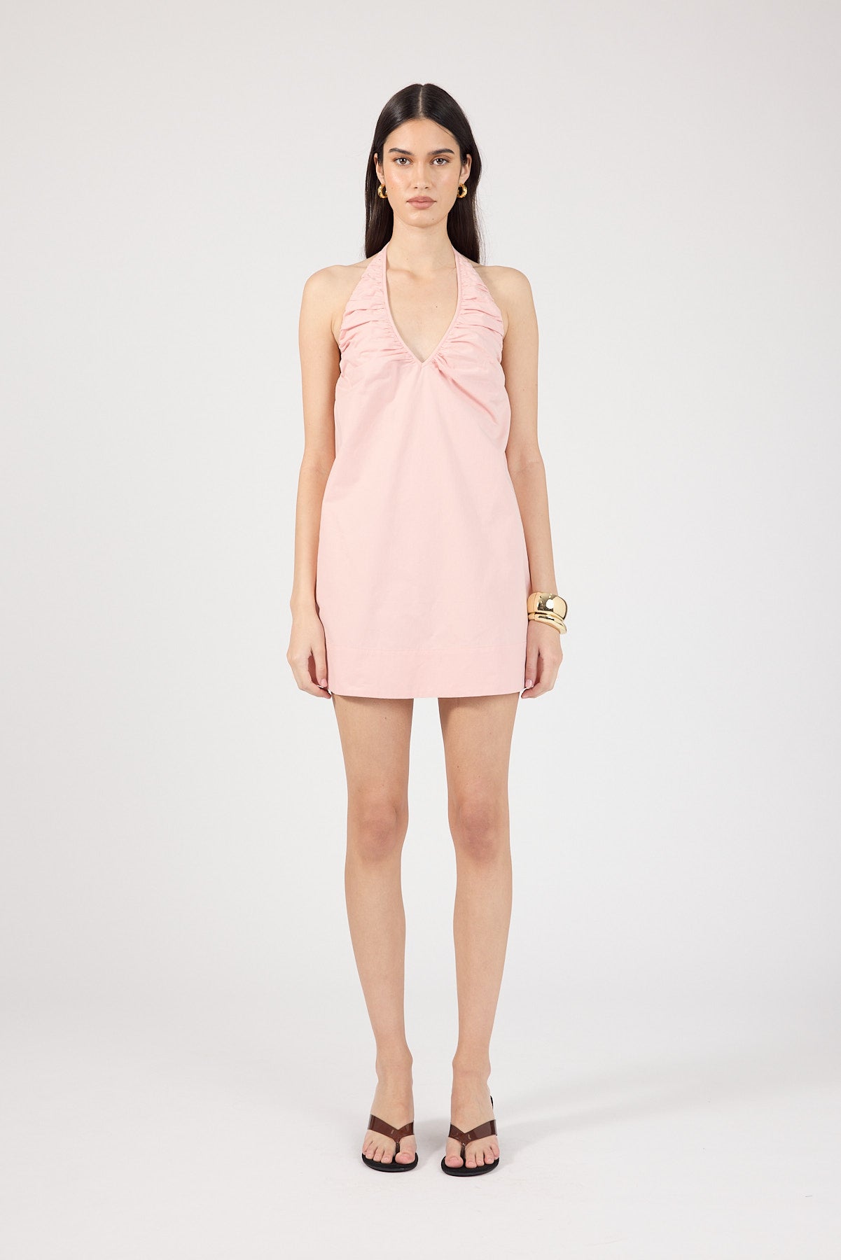 Perfect Stranger Beth Halter Mini Dress Pink