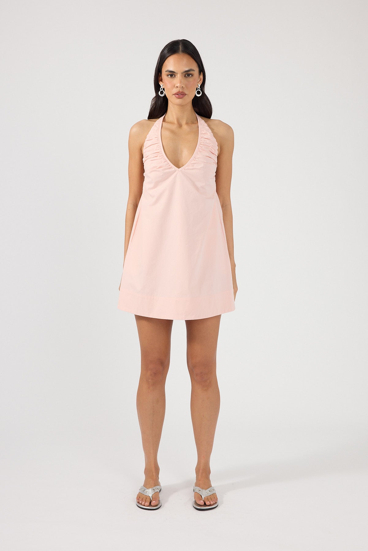 Perfect Stranger Beth Halter Mini Dress Pink