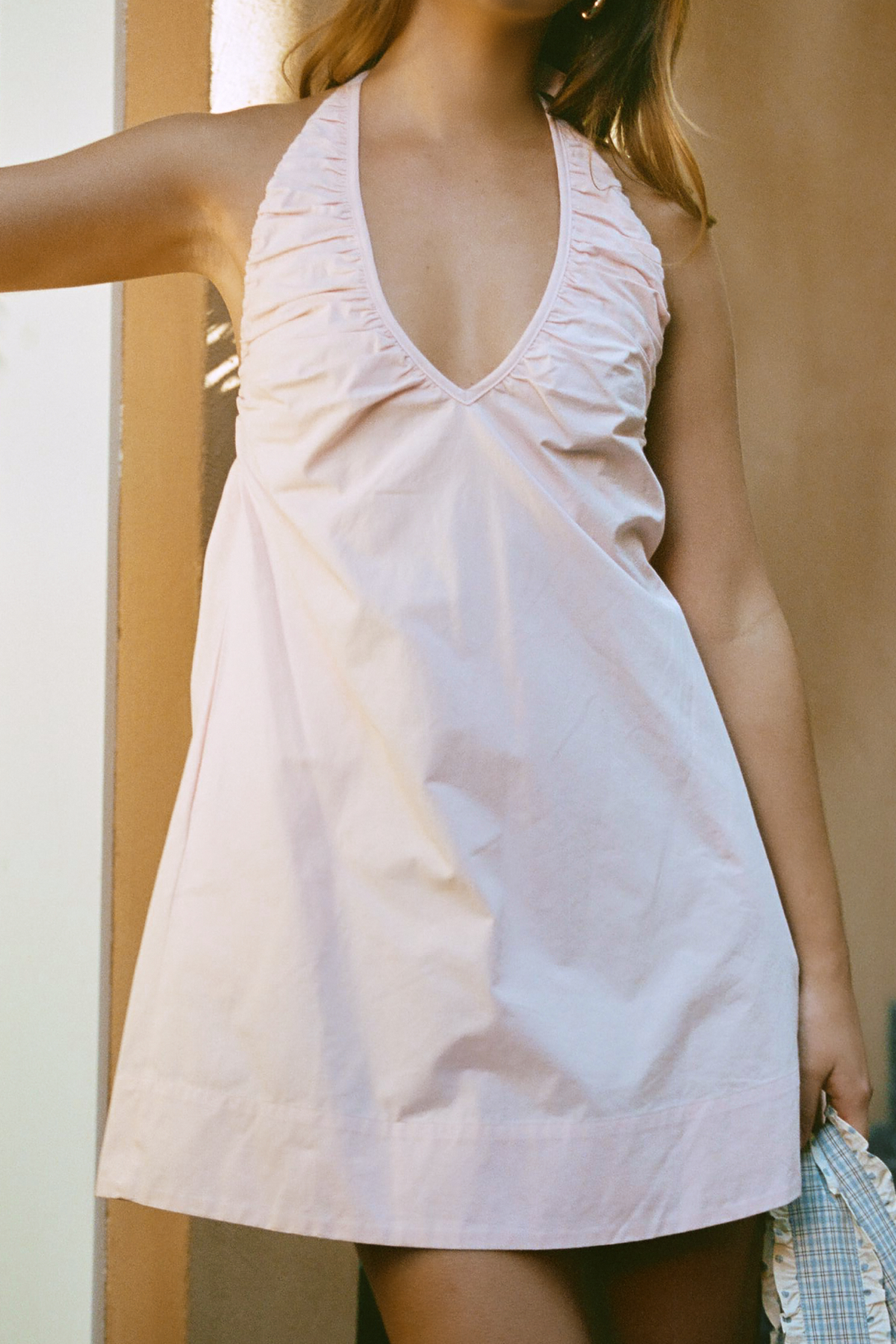 Perfect Stranger Beth Halter Mini Dress Pink