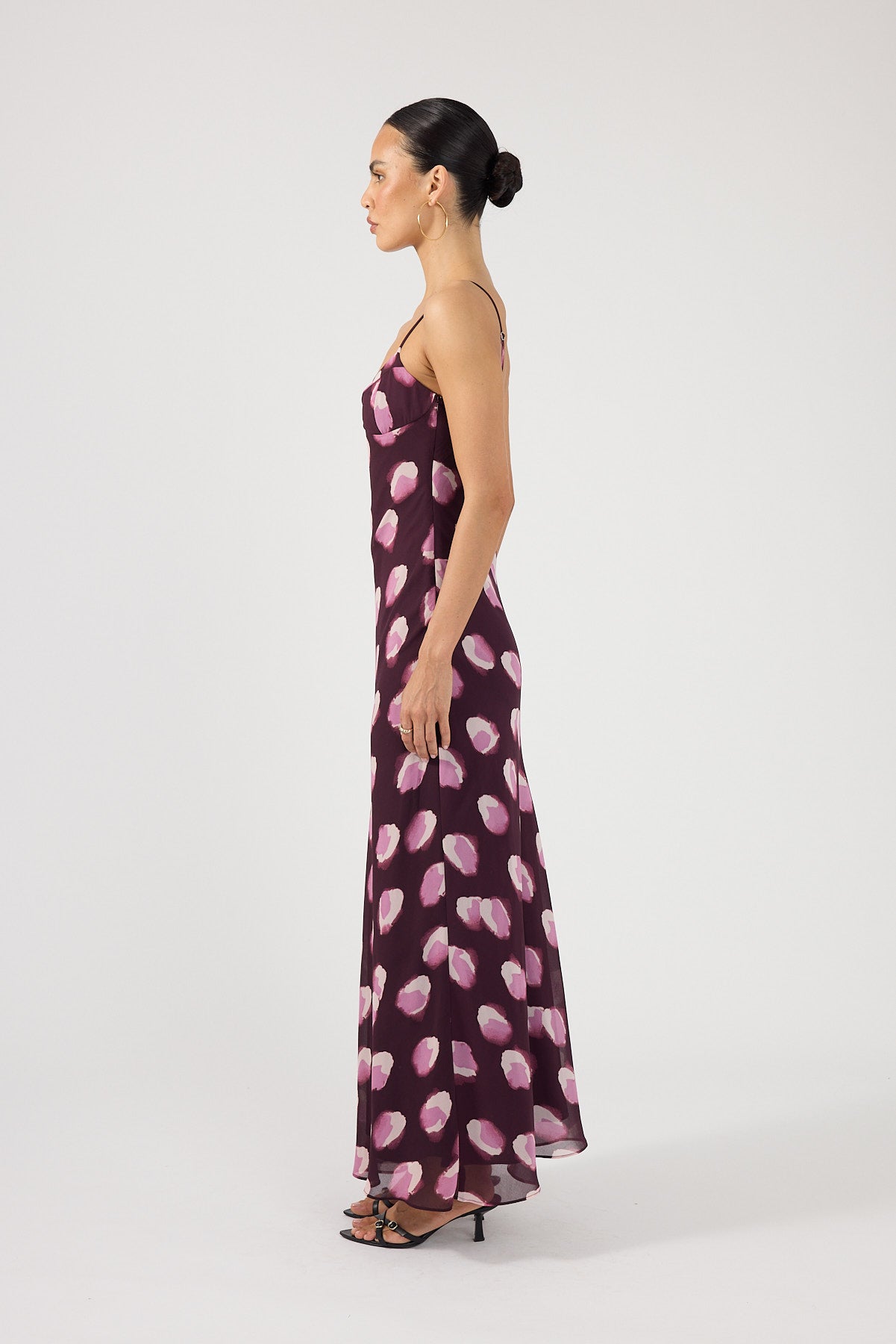 Perfect Stranger Jemma Maxi Dress Plum Print