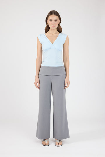 Perfect Stranger Vaila Petite Fold Over Pant Grey