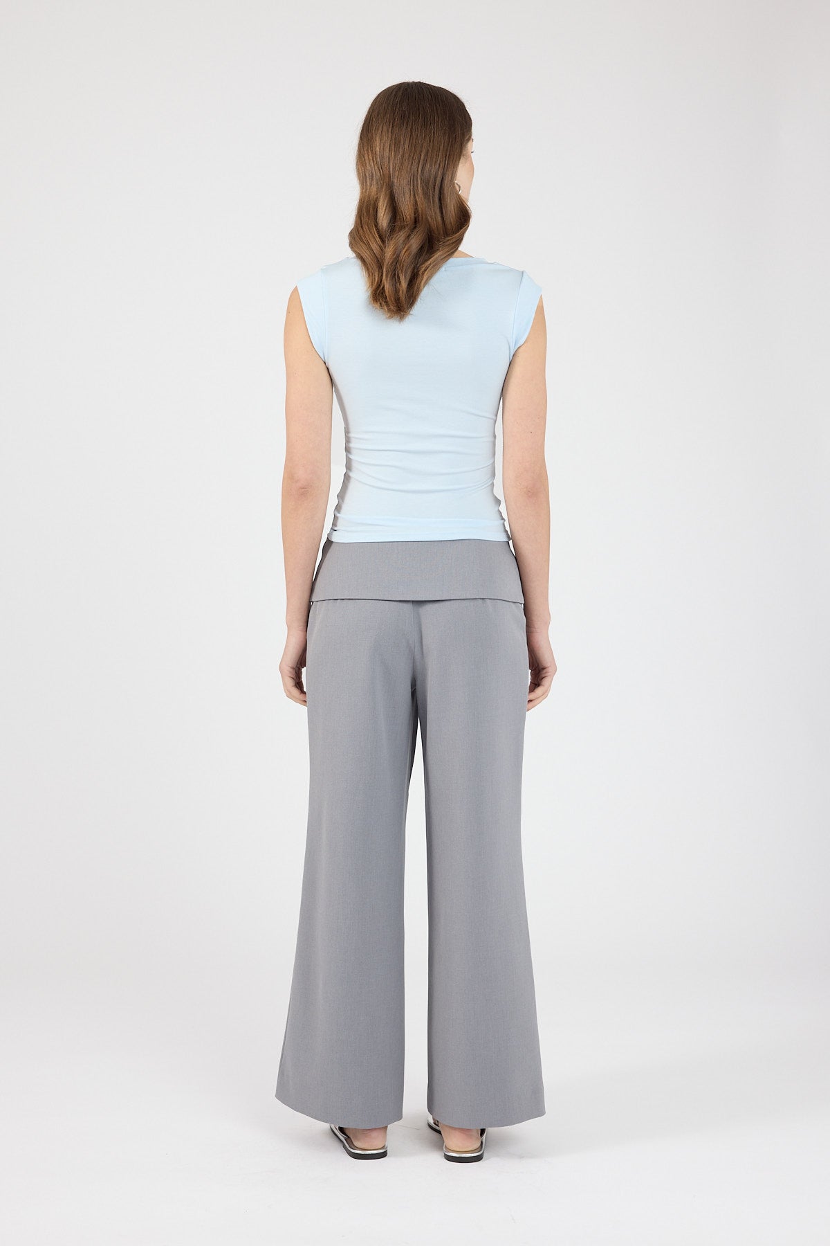 Perfect Stranger Vaila Petite Fold Over Pant Grey