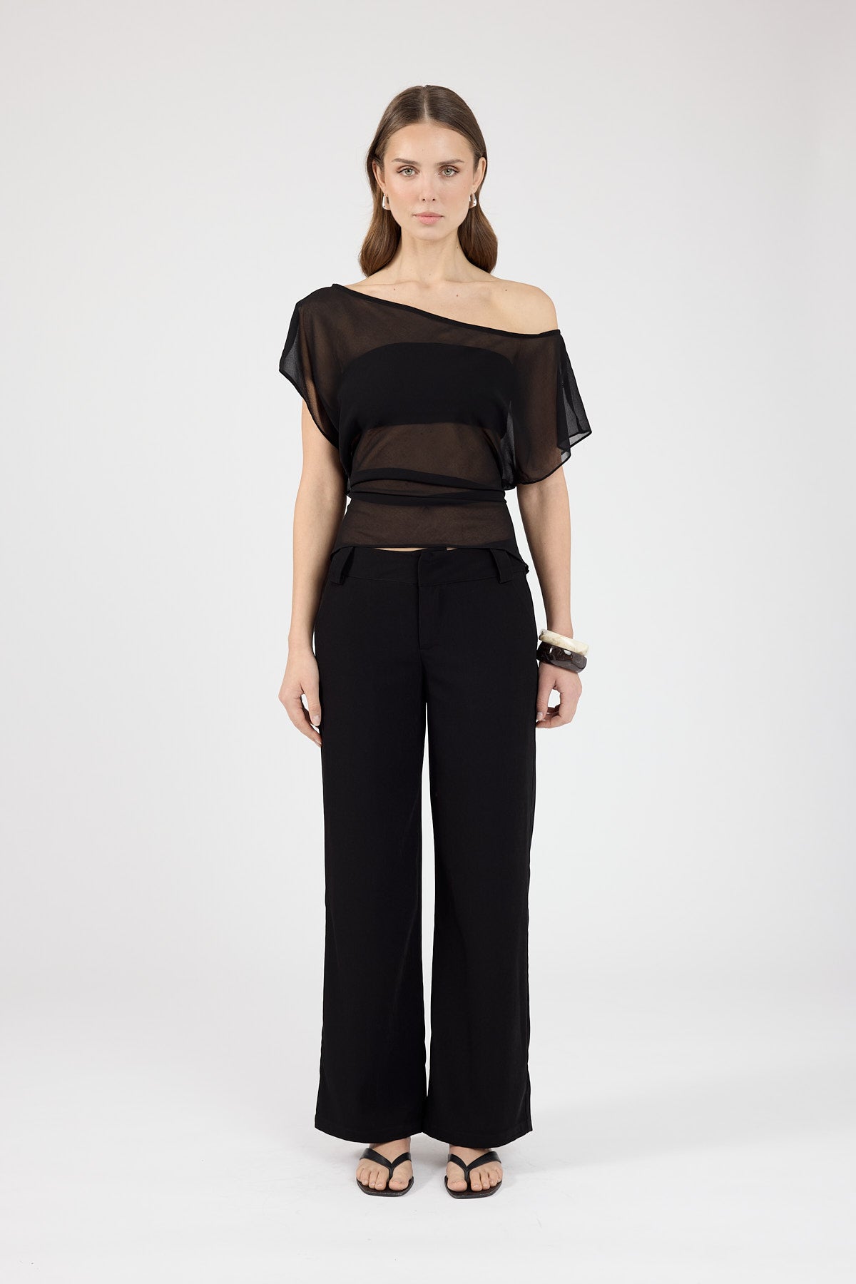 Perfect Stranger Cocona Petite Low Rise Recycled Pant Black