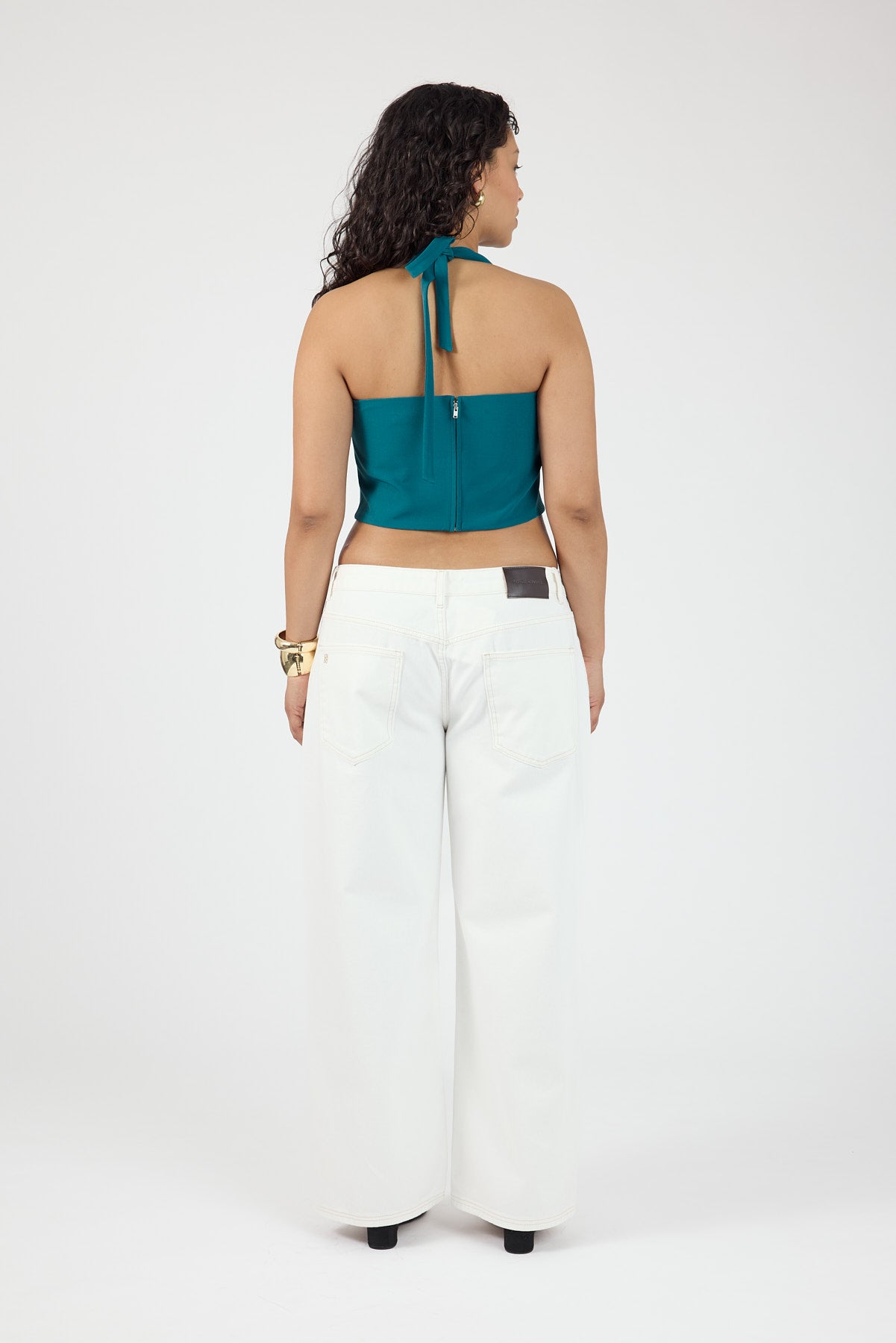 Perfect Stranger Kai Halter Corset Top Turquoise