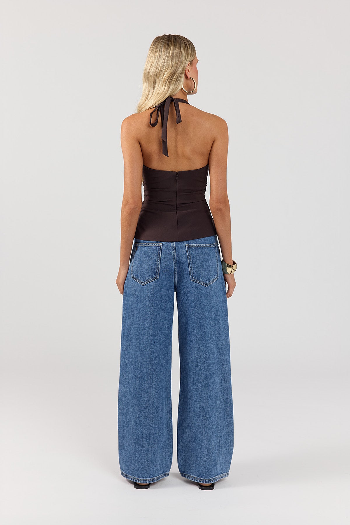 Perfect Stranger Myka Halter Top Dark Brown