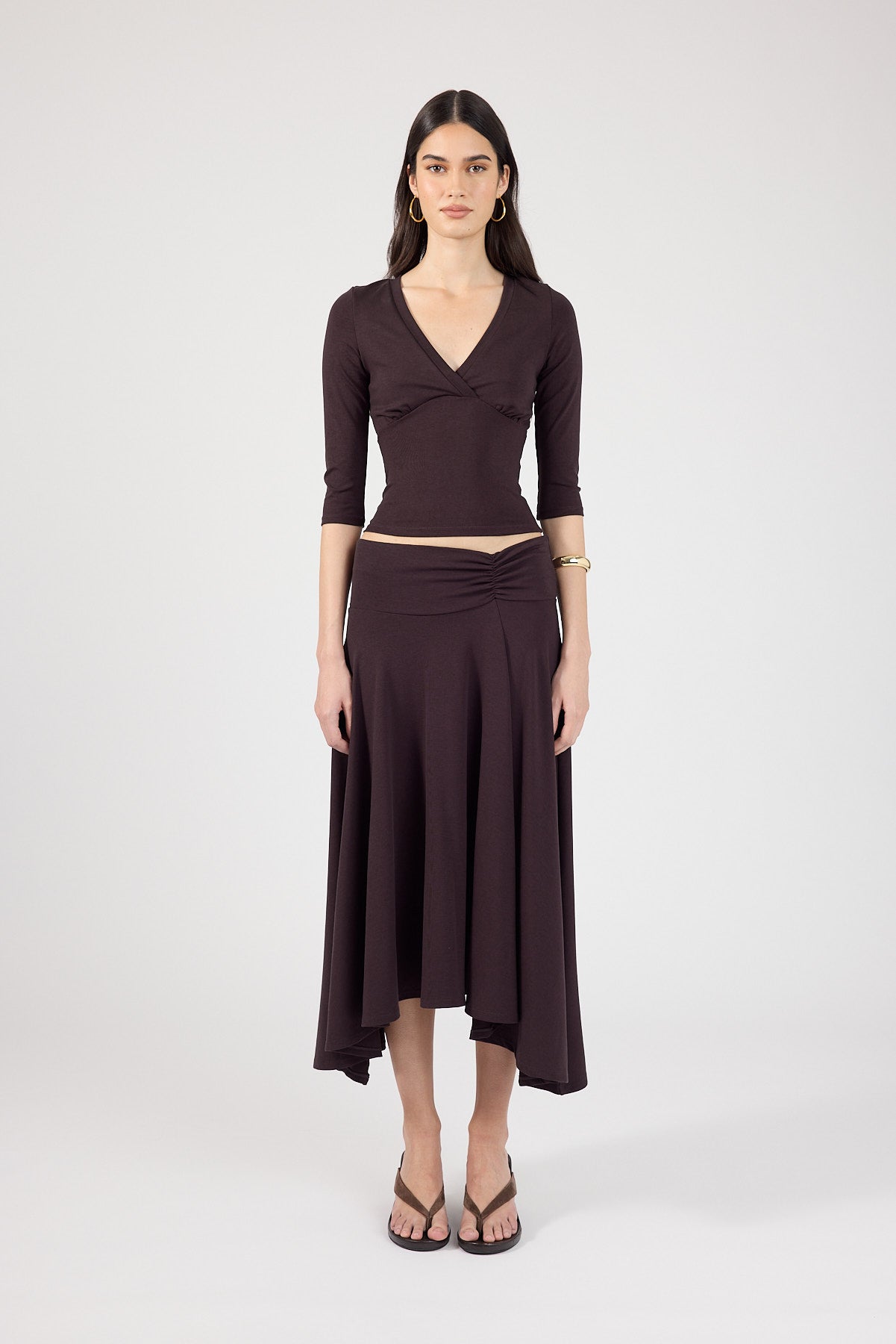 Perfect Stranger Mara Midi Skirt DARK PLUM