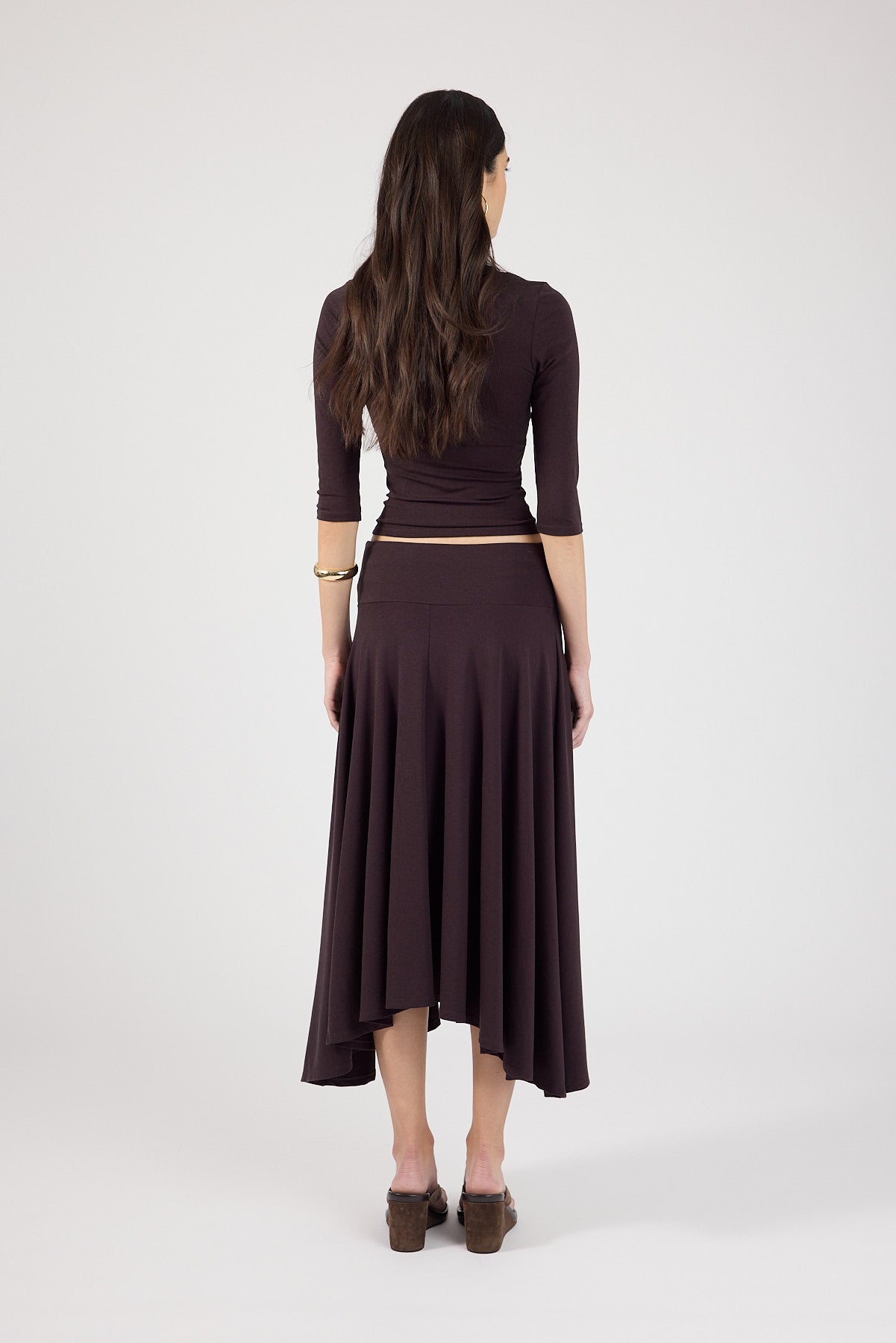 Perfect Stranger Mara Midi Skirt Dark Plum