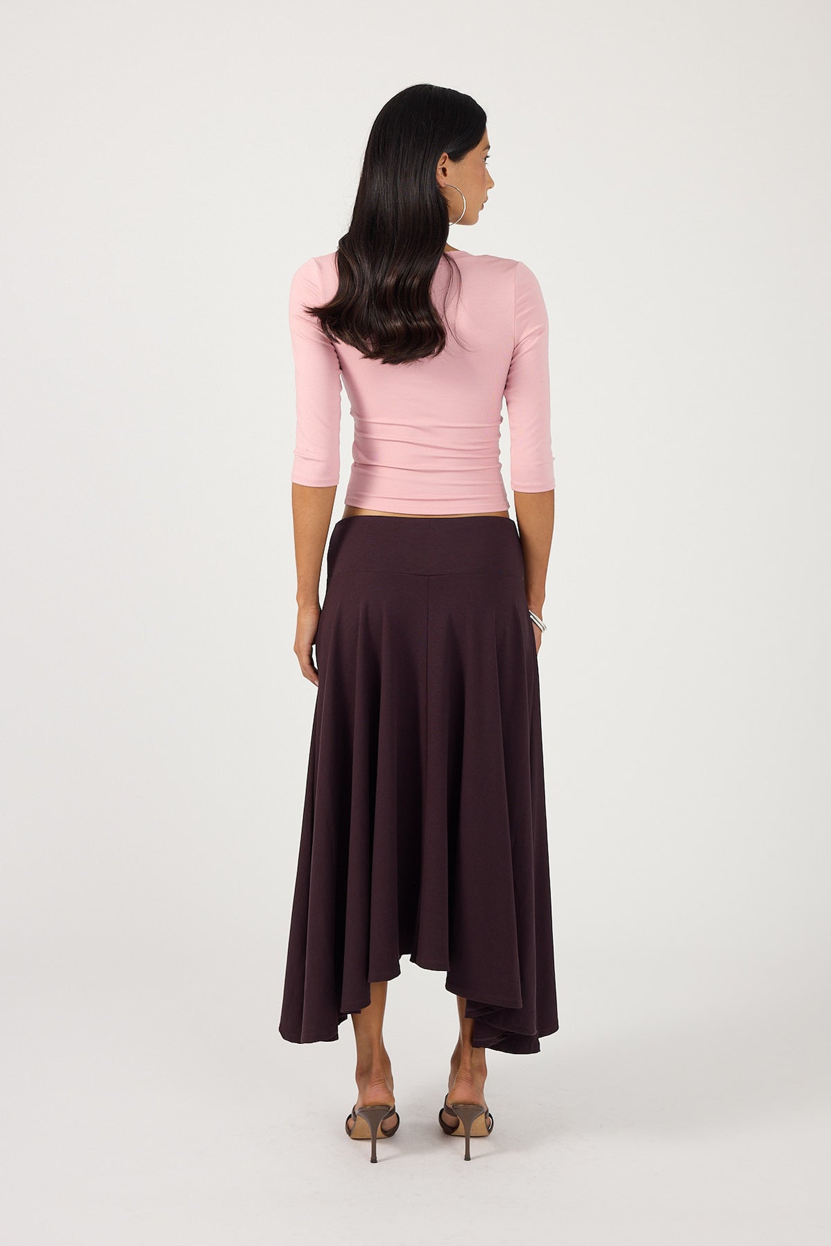 Perfect Stranger Mara Midi Skirt Dark Plum