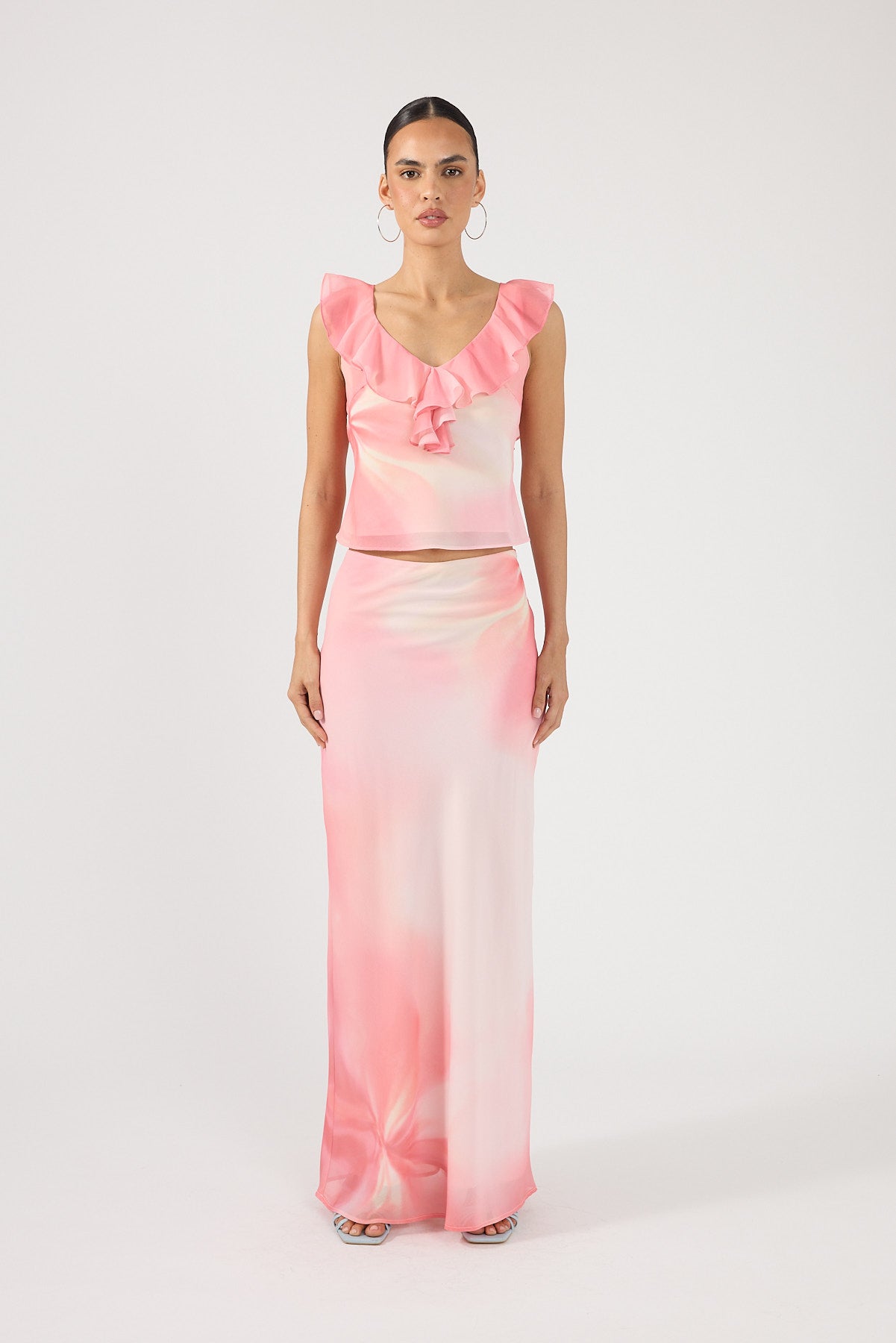Perfect Stranger Jolette Maxi Skirt Coral