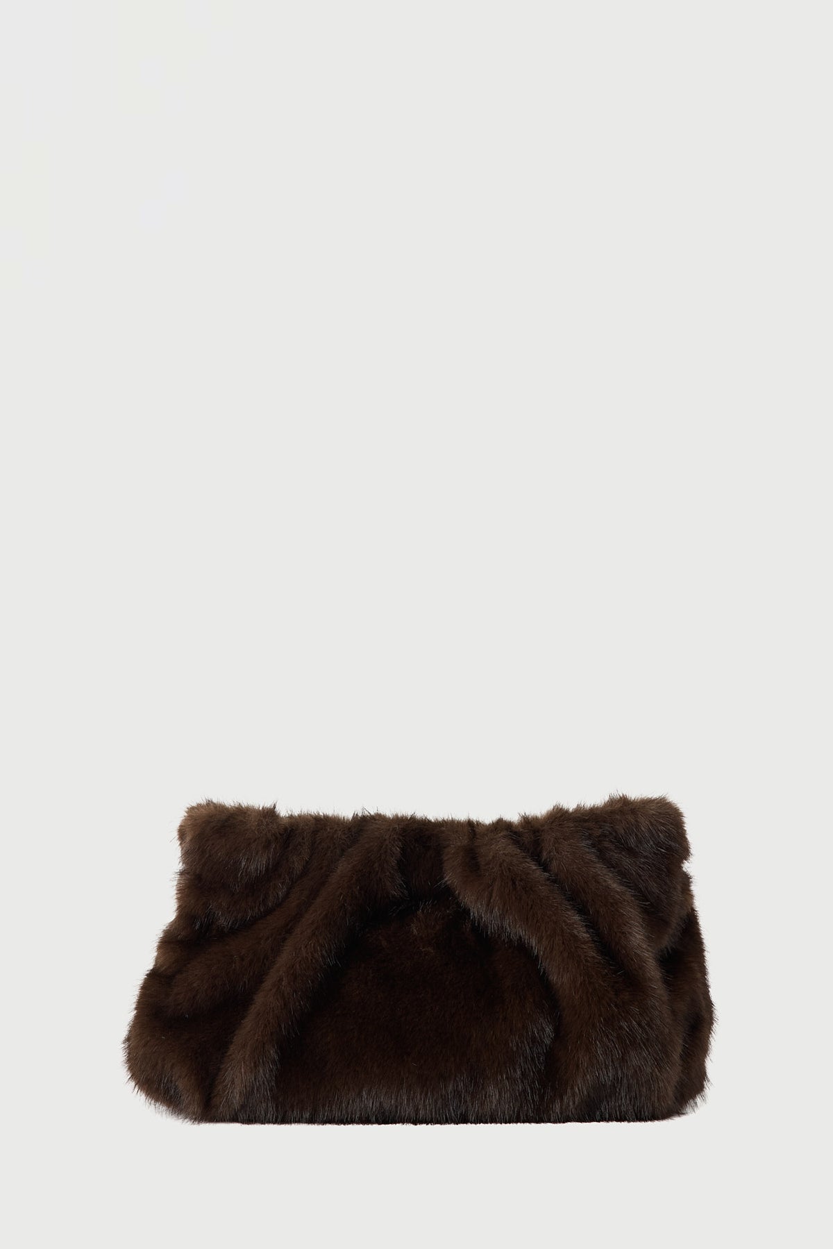 Perfect Stranger Sawyer Faux Fur Clutch Bag Brown