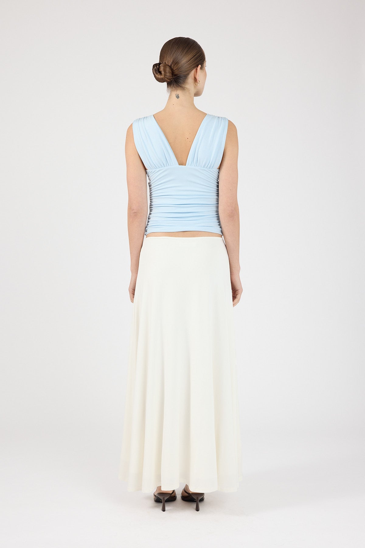 Perfect Stranger Ainzley Gathered Top Blue