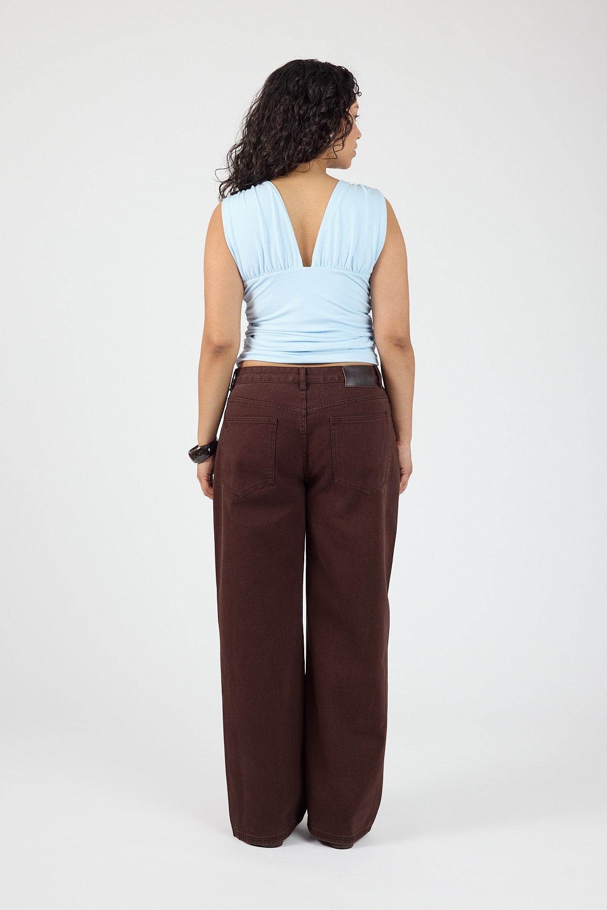 Perfect Stranger Ainzley Gathered Top Blue