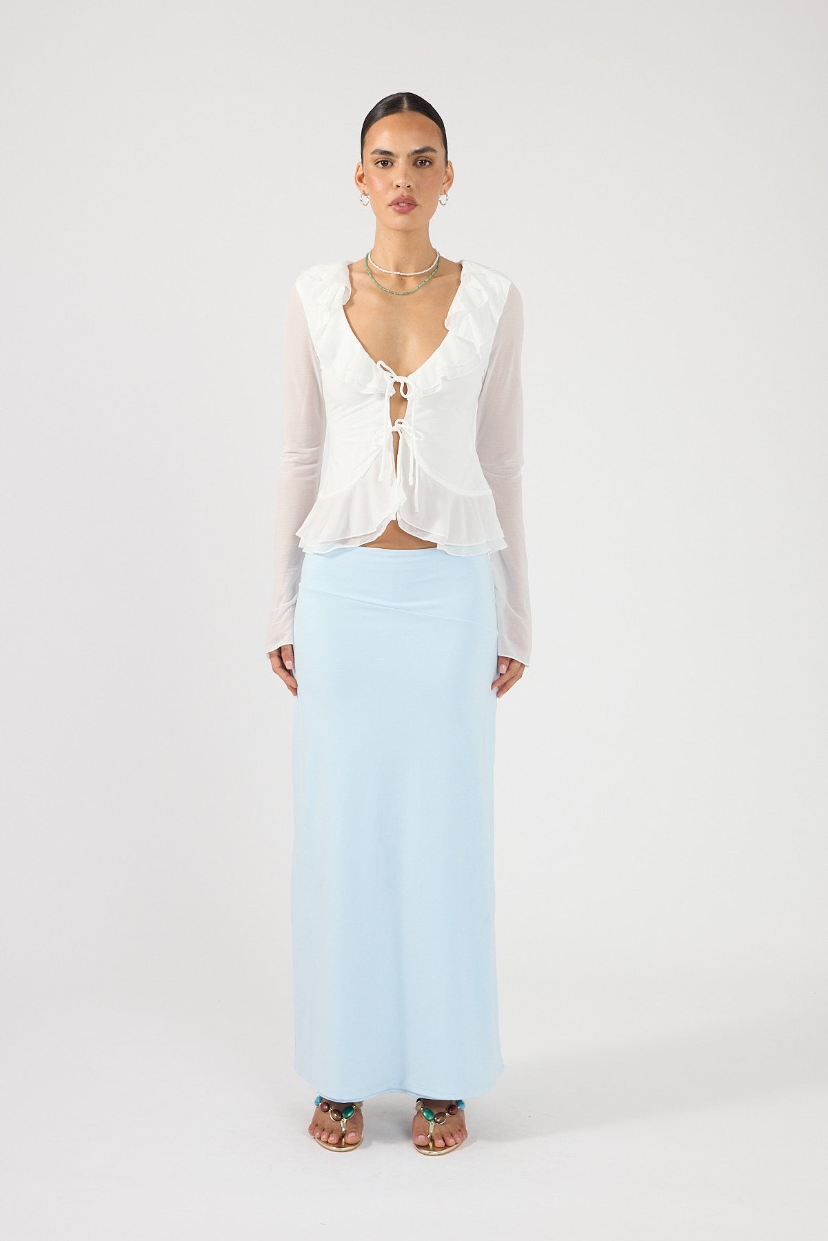 Perfect Stranger AINZLEY MAXI SKIRT Blue