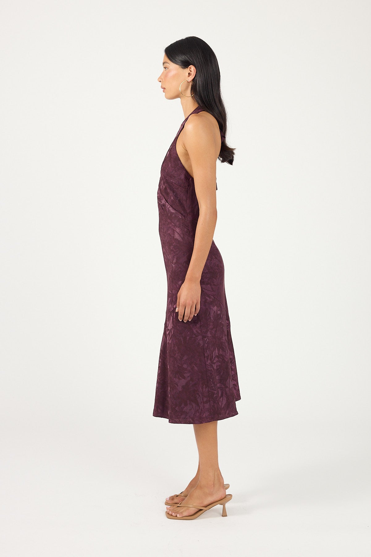 Perfect Stranger Rumi Satin Midi Dress Purple