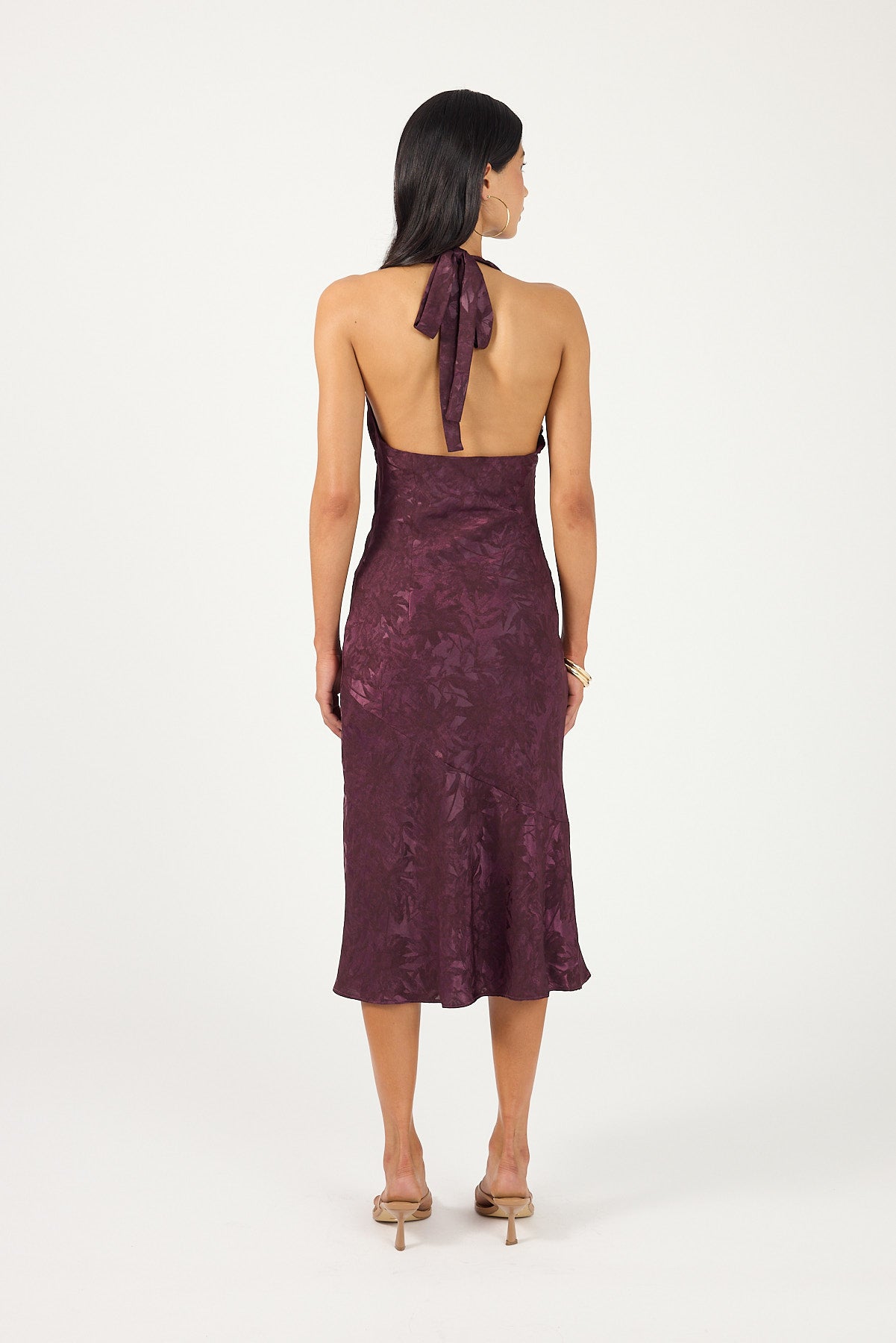 Perfect Stranger Rumi Satin Midi Dress Purple