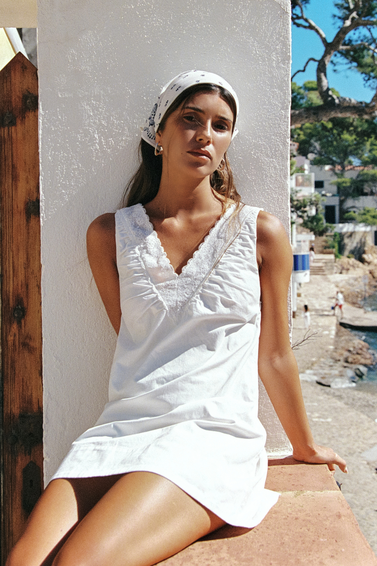 Perfect Stranger Serephina Cotton Mini Dress Off White
