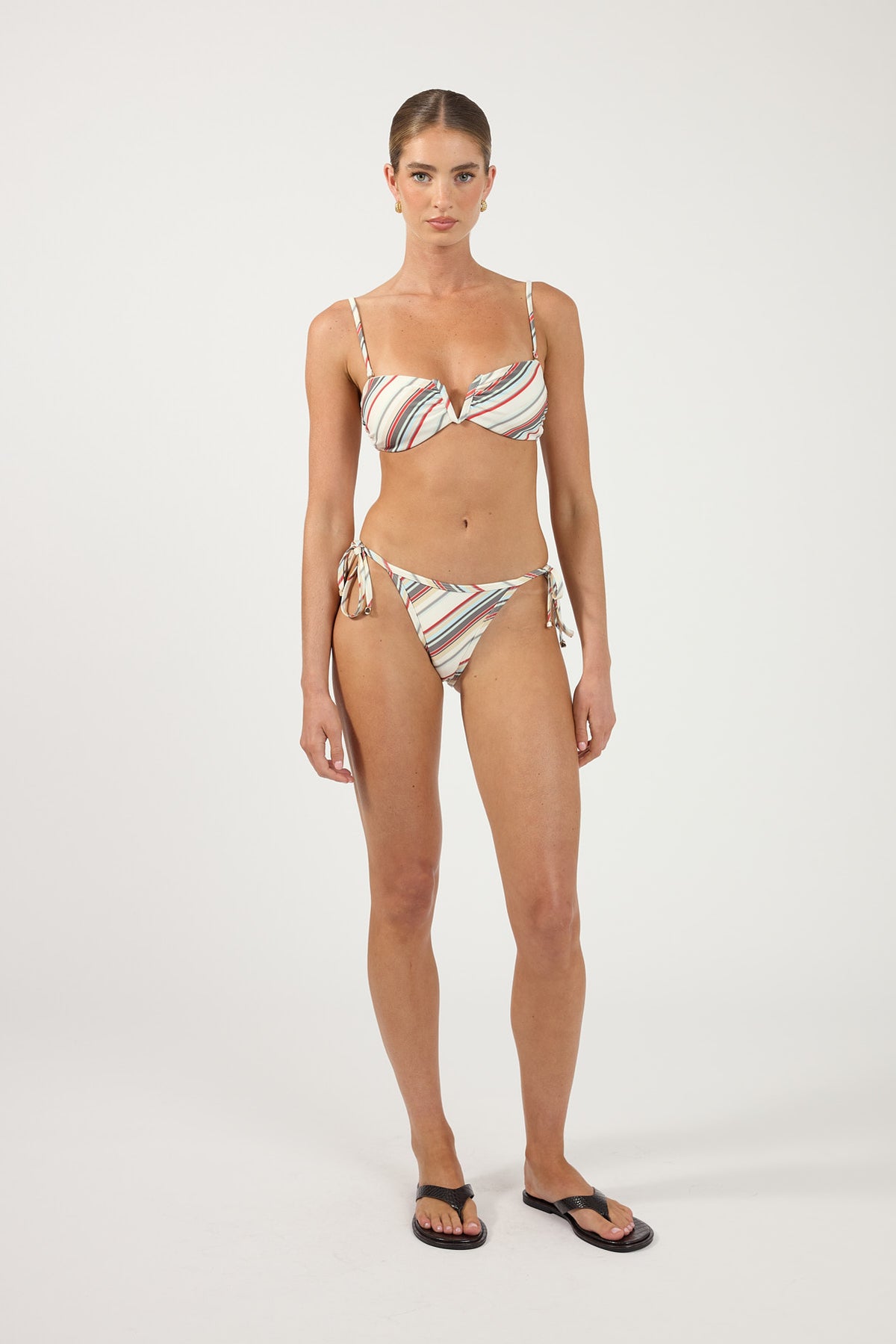 Perfect Stranger Cassie Strapless Bikini Top Multi Stripe