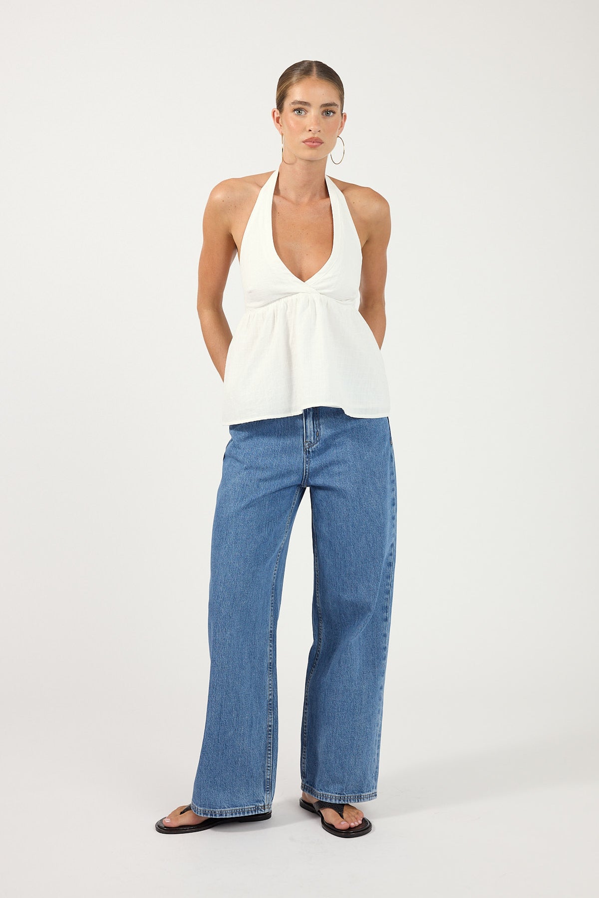 Perfect Stranger Elowen Halter Top White