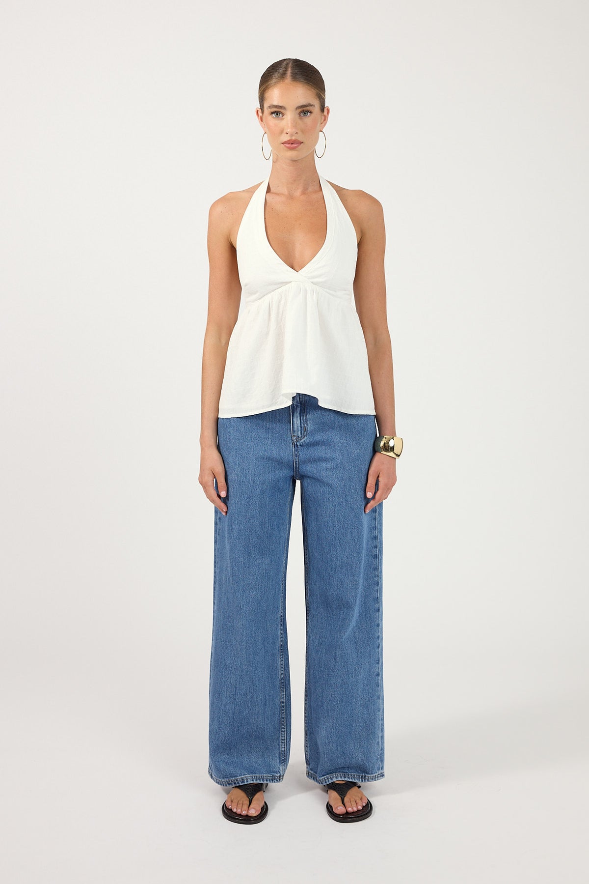 Perfect Stranger Elowen Halter Top White