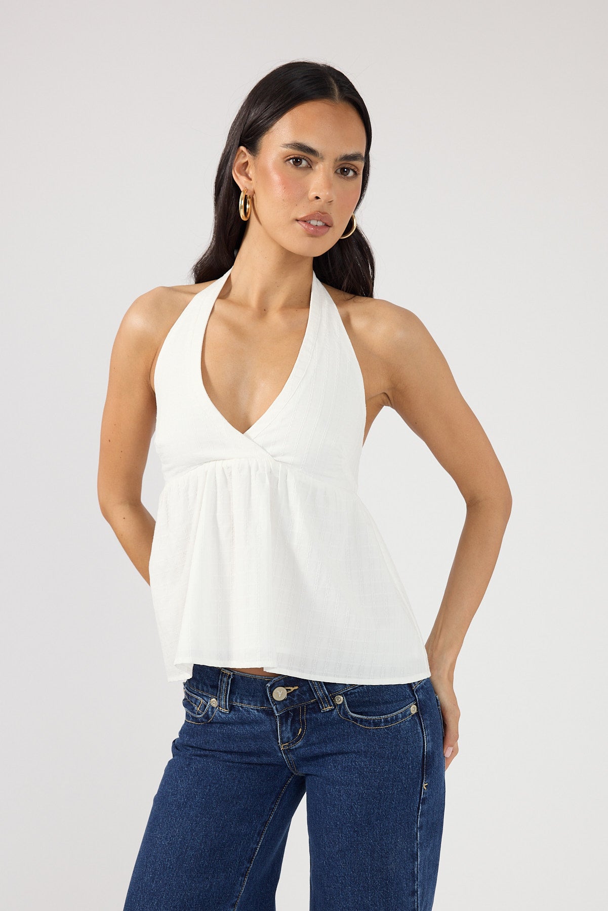 Perfect Stranger Elowen Halter Top White