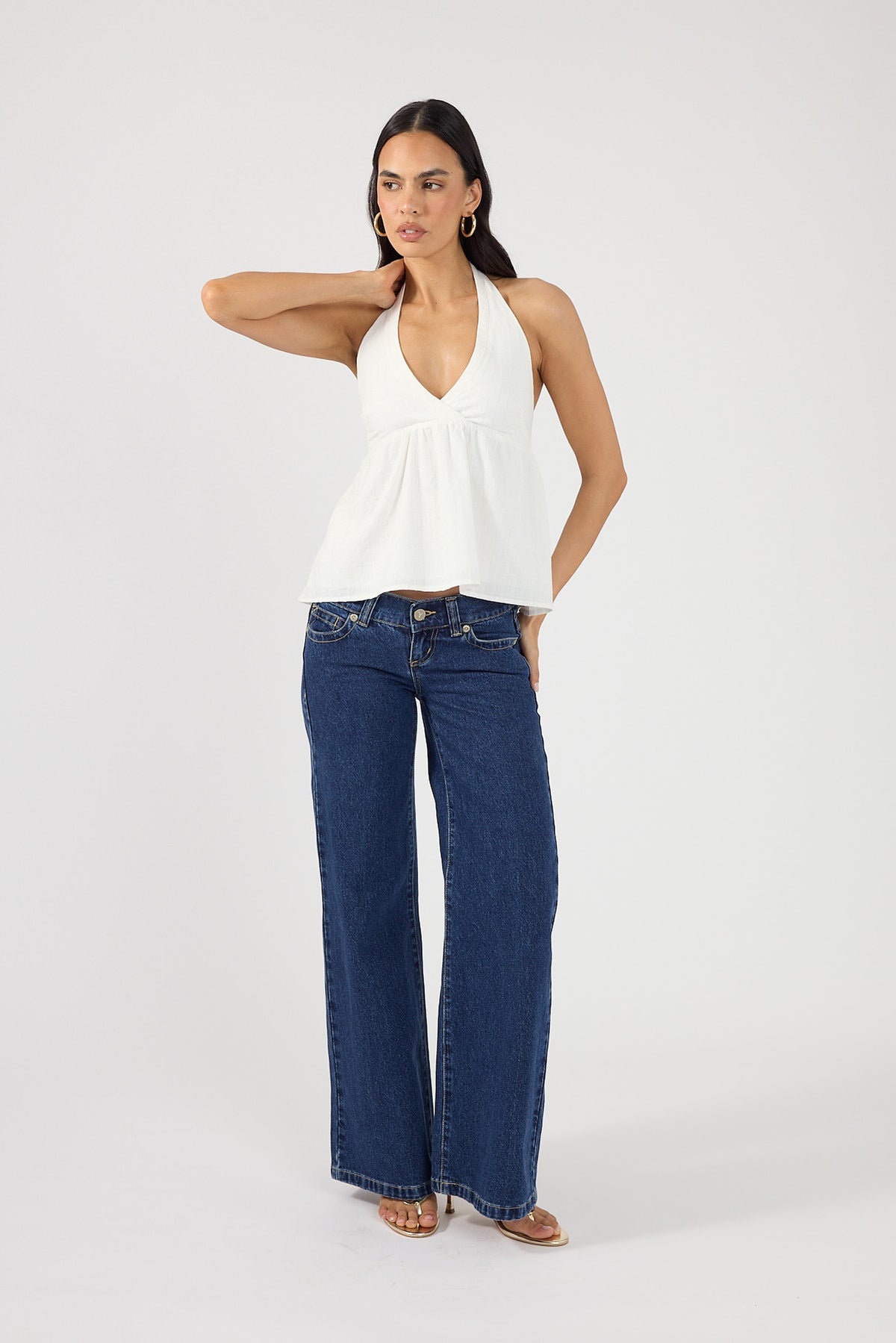 Perfect Stranger Elowen Halter Top White