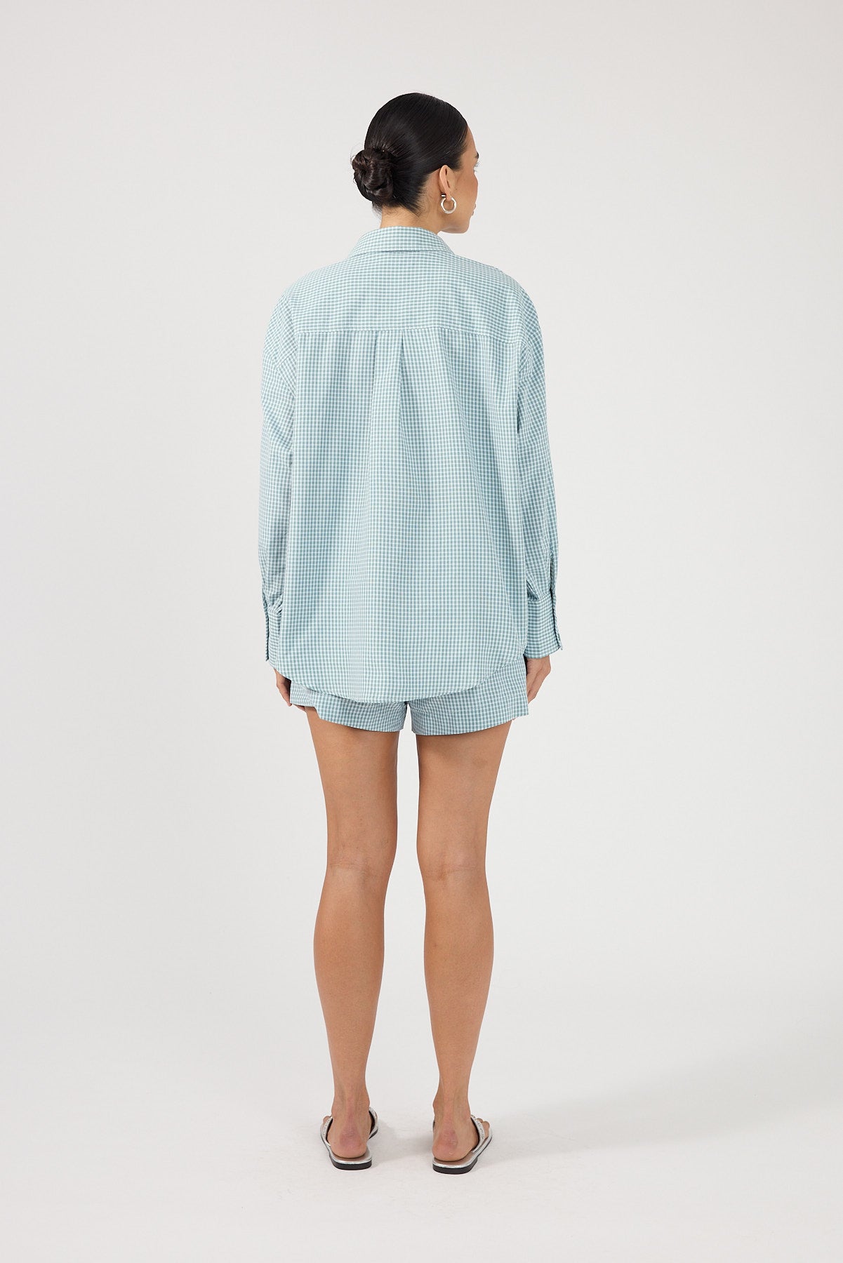 Perfect Stranger Cora Check Long Sleeve Shirt Green Check