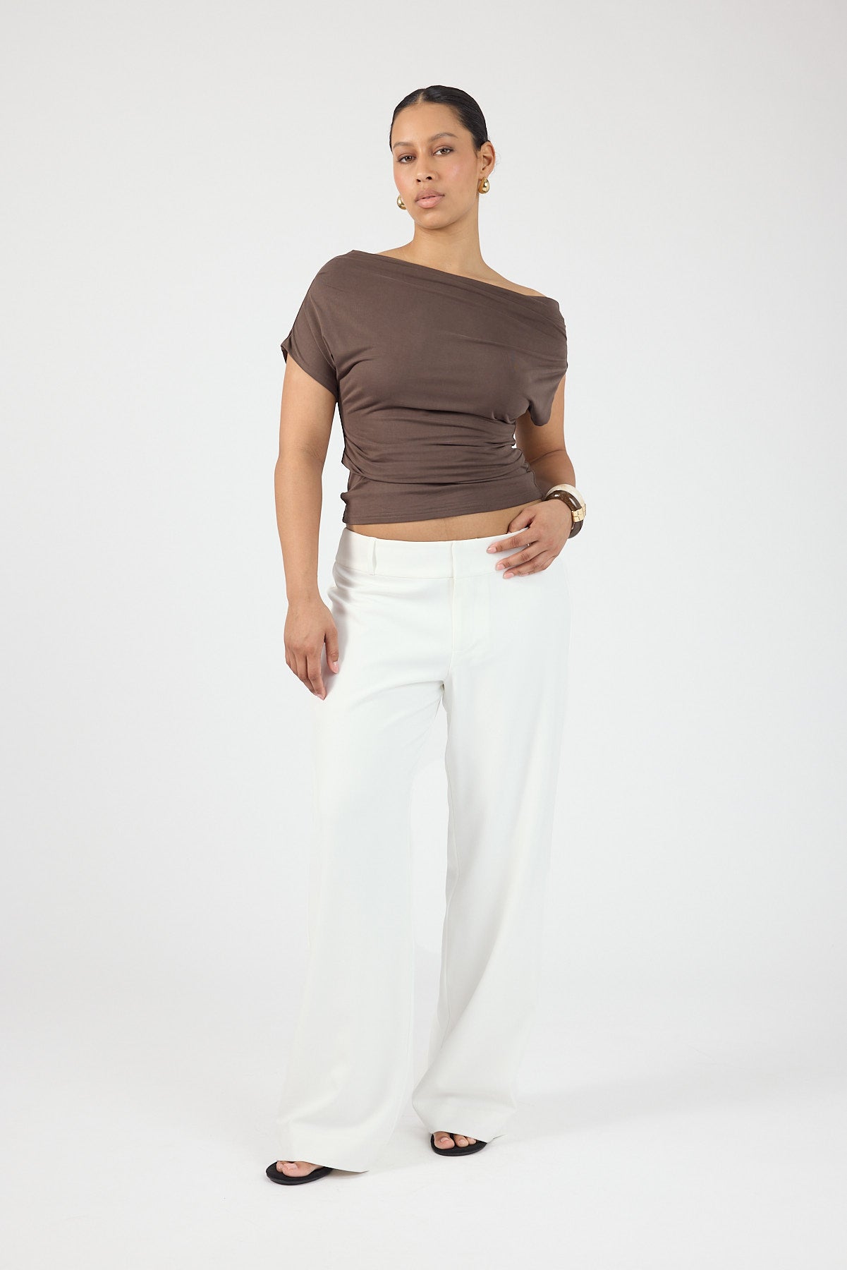 Perfect Stranger Tala Mid Rise Pant White