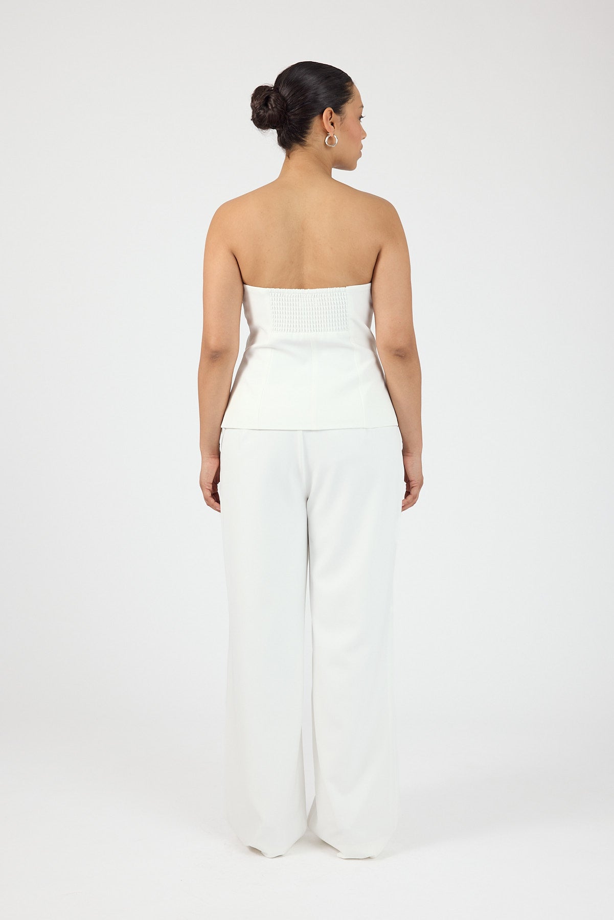 Perfect Stranger Tala Strapless Suiting Top White