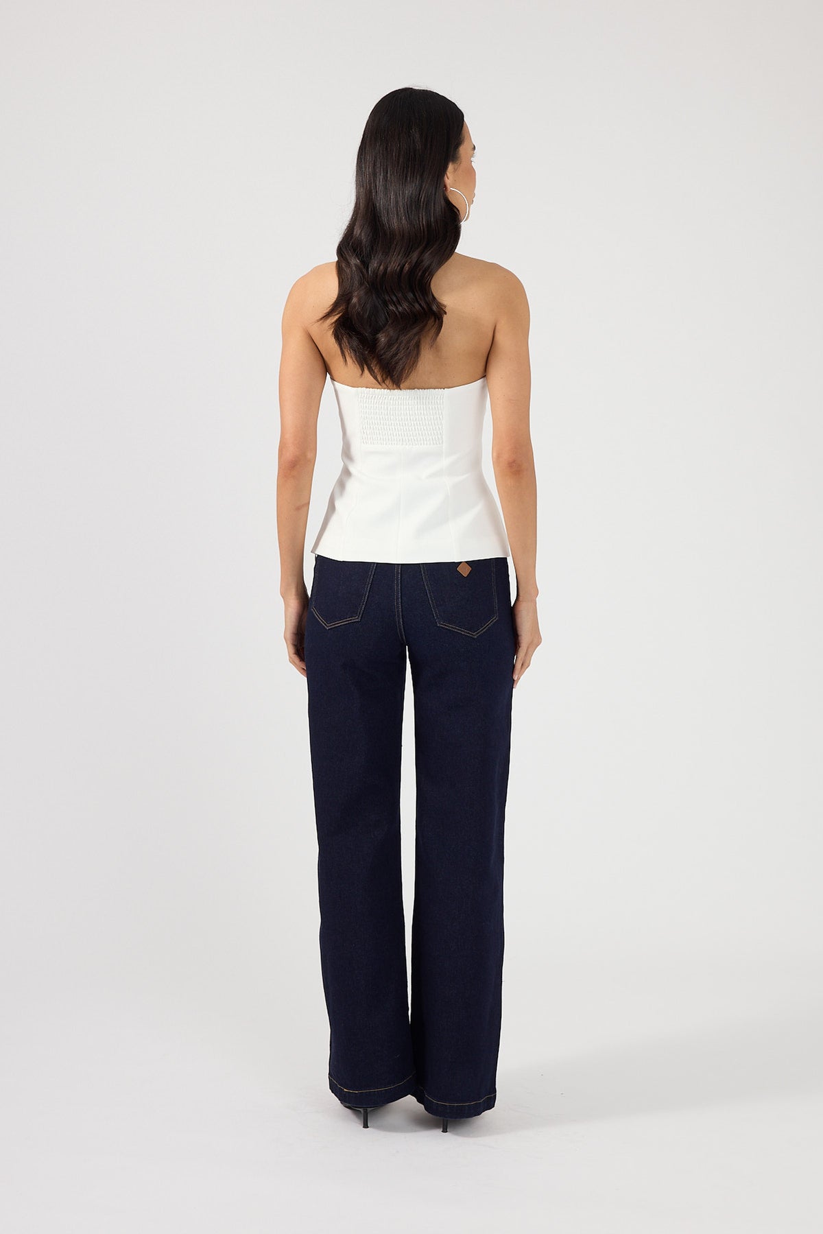 Perfect Stranger Tala Strapless Suiting Top White