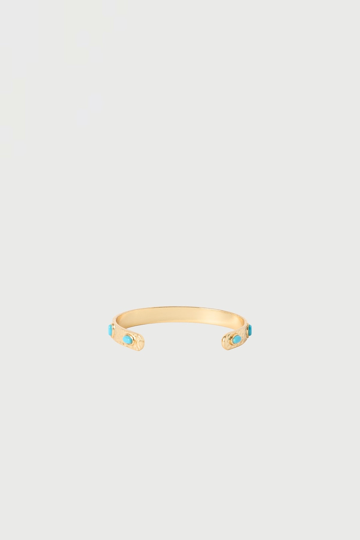 Perfect Stranger Clover Turquoise Stone Bracelet Gold