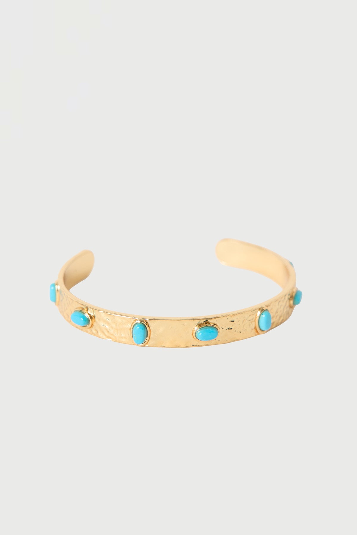 Perfect Stranger Clover Turquoise Stone Bracelet Gold