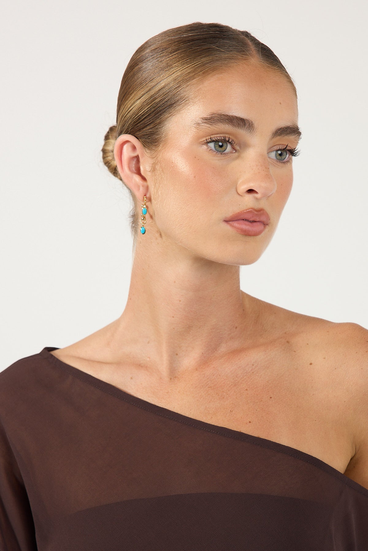 Perfect Stranger Clover Hoop Earrings 18K Gold Plated