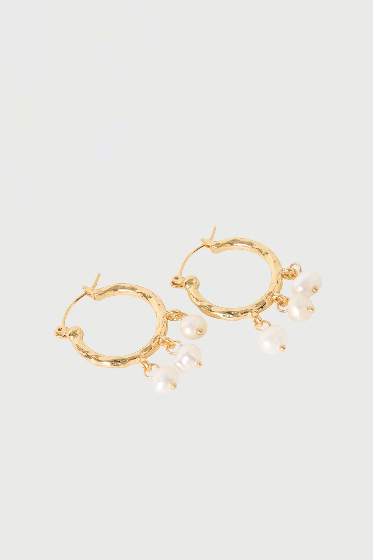 Perfect Stranger Ottilie Freshwater Pearl Hoop Earrings 18K Gold Plated