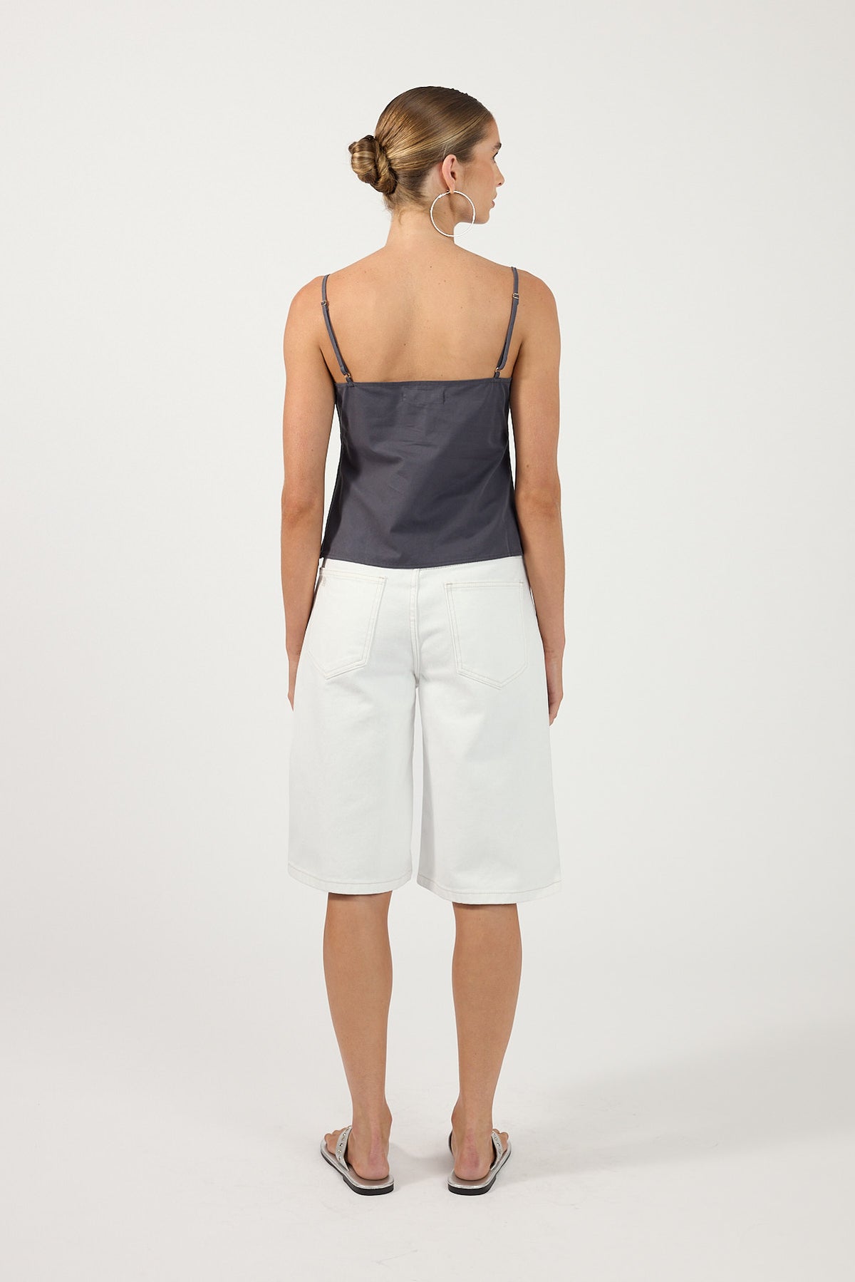 Perfect Stranger Talia Gathered Top Charcoal