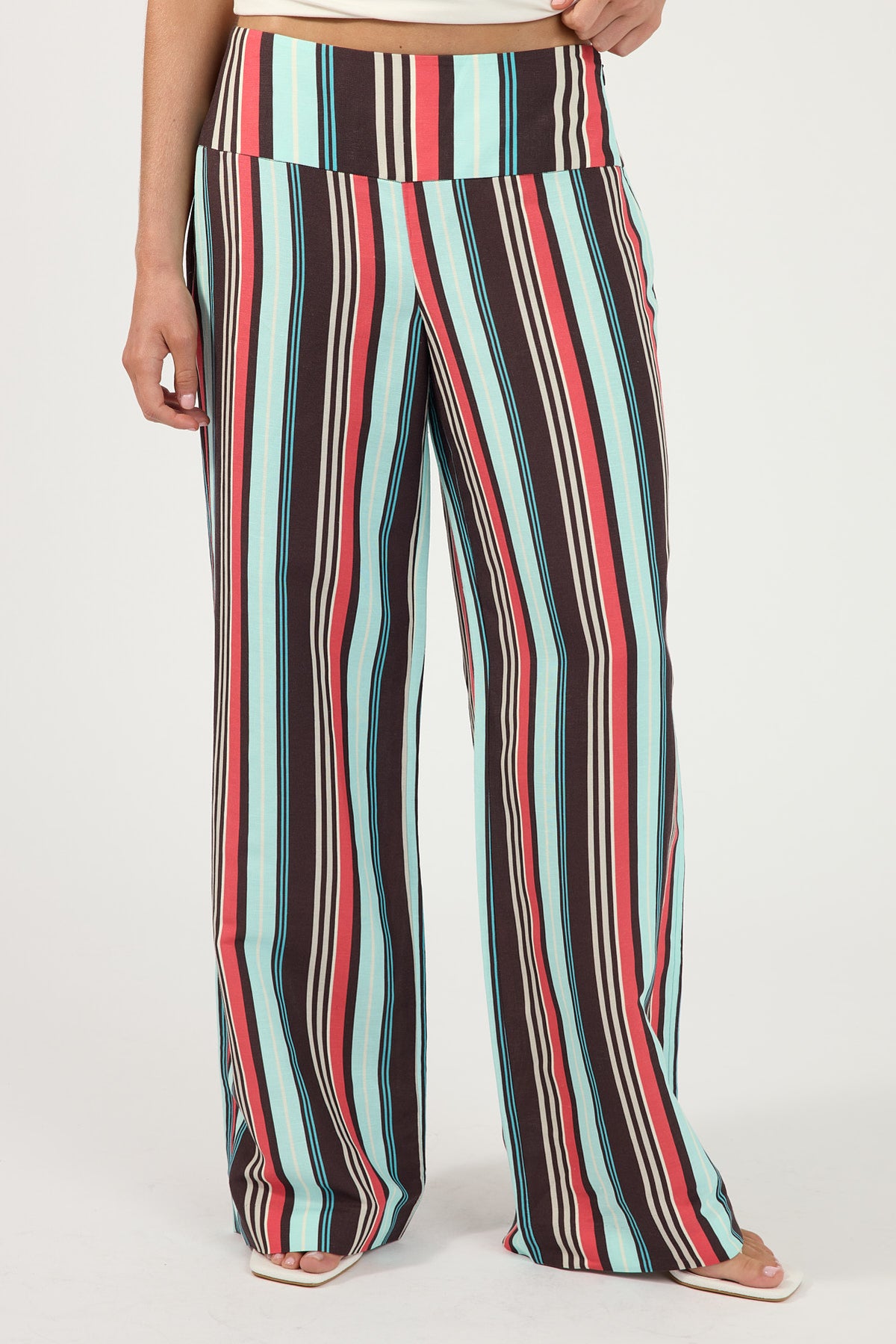 Perfect Stranger Ciaran Low Rise Striped Pant Multi Stripe