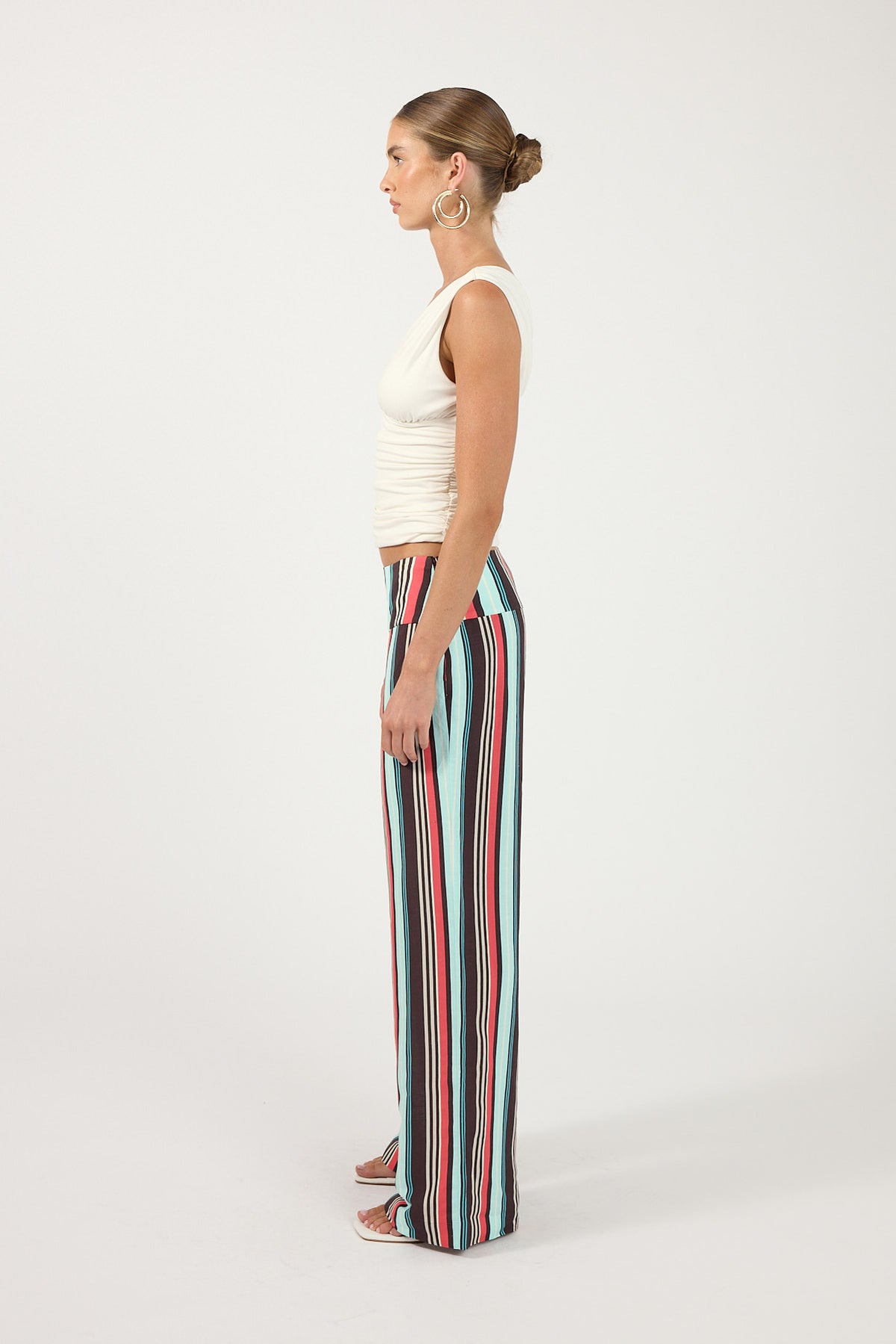 Perfect Stranger Ciaran Low Rise Striped Pant Multi Stripe